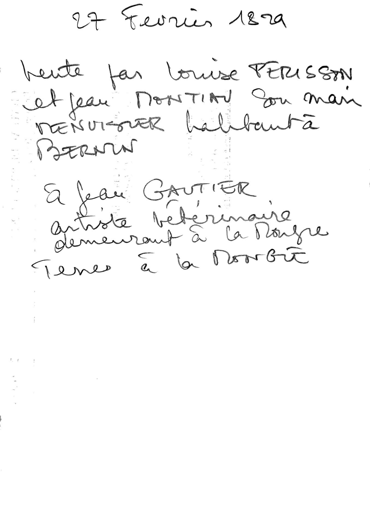 1829 Notarial Deed of Land Sale: Montau to Gautier