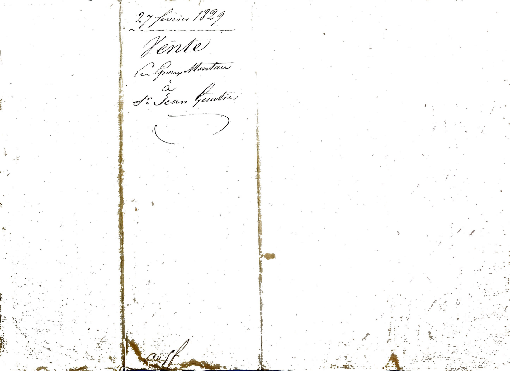 1829 Notarial Deed of Land Sale: Montau to Gautier - Page 5