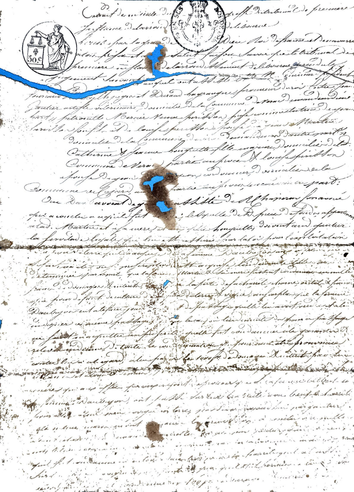 Gautier Family Estate Partition (1864) and Restoration-Era Legal Judgment - Page 2