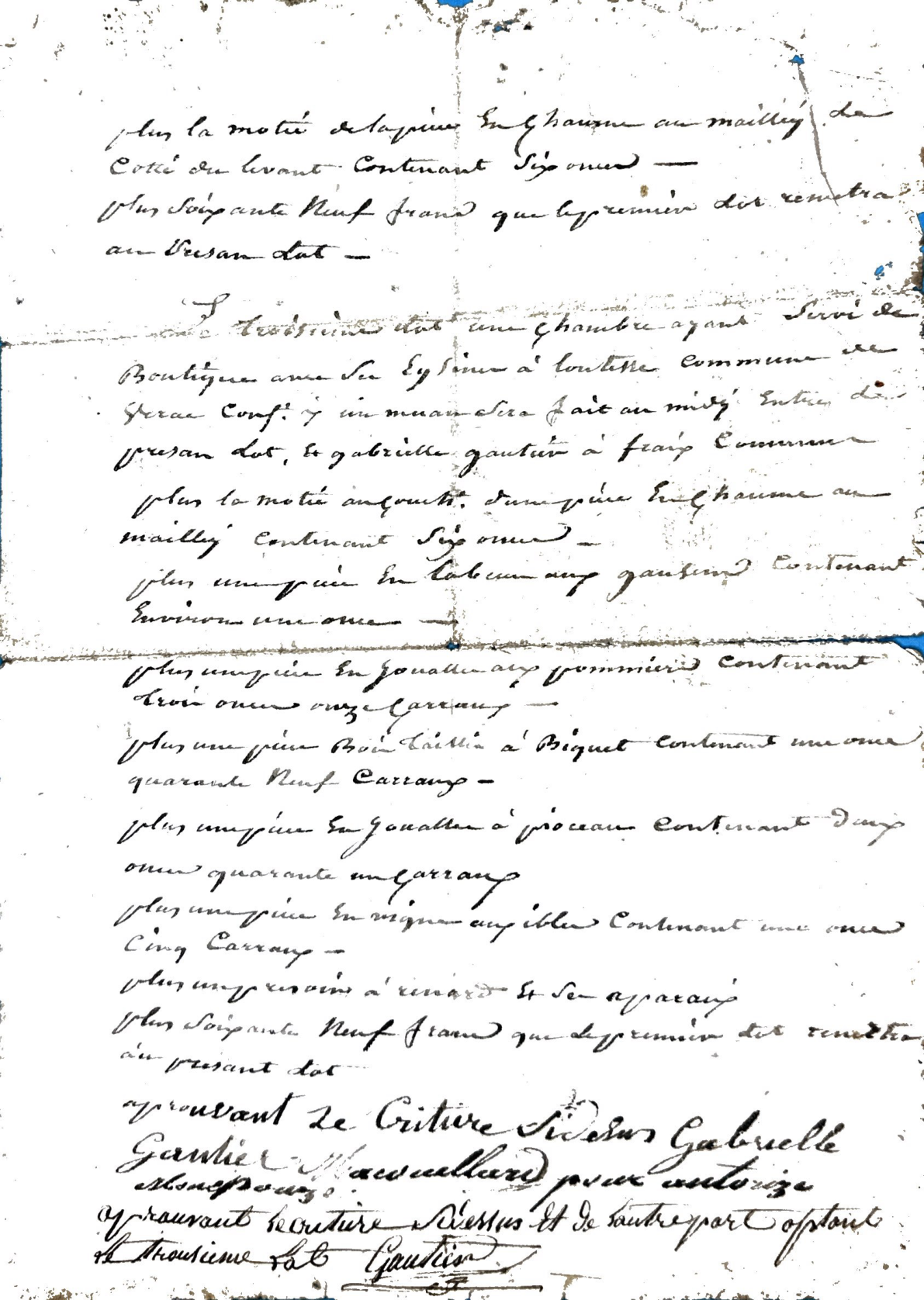 Gautier Family Estate Partition (1864) and Restoration-Era Legal Judgment - Page 3