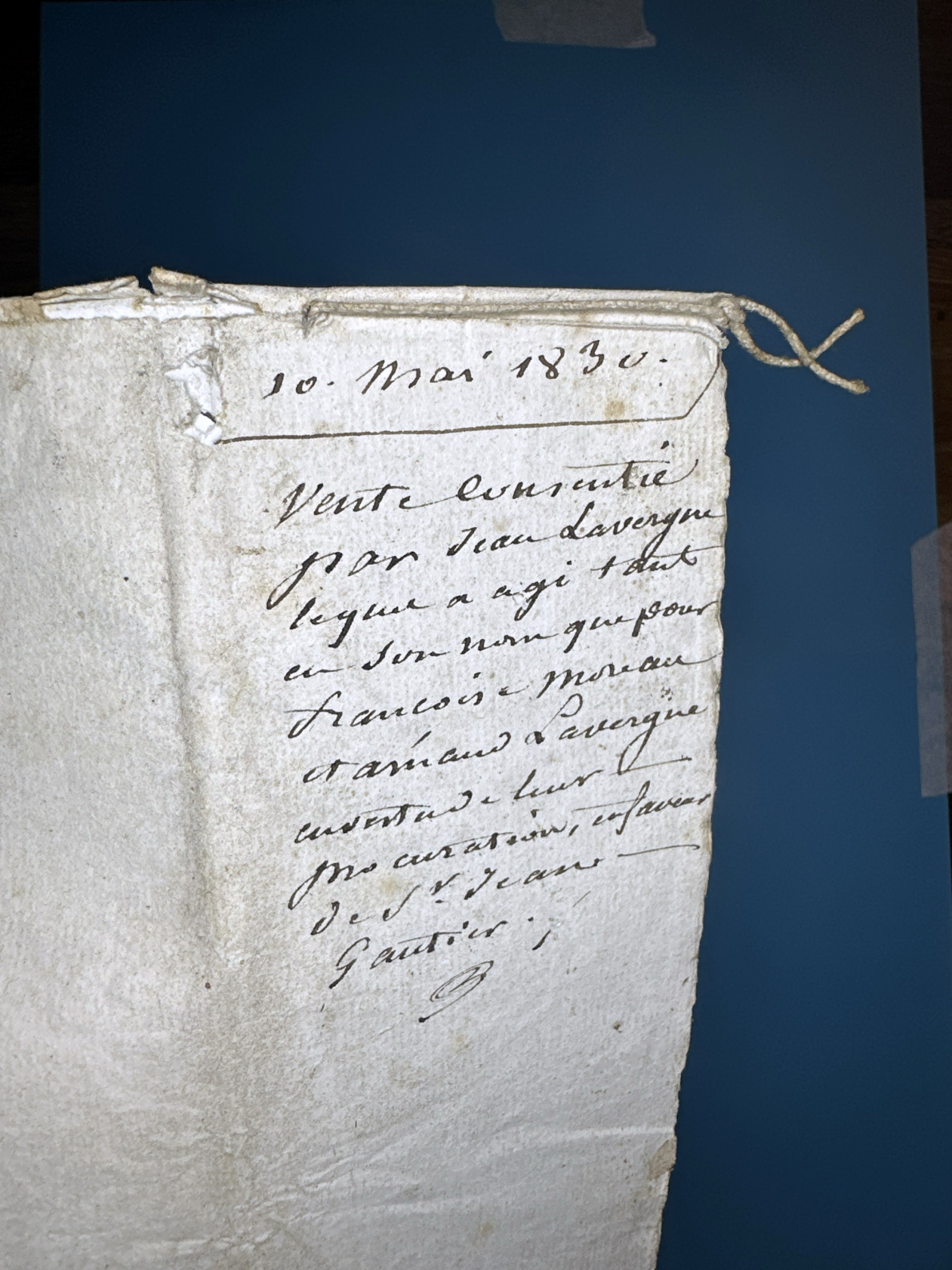 Sale of Land in Galgon by Jean Lavergne to Jean Gautier (1830)