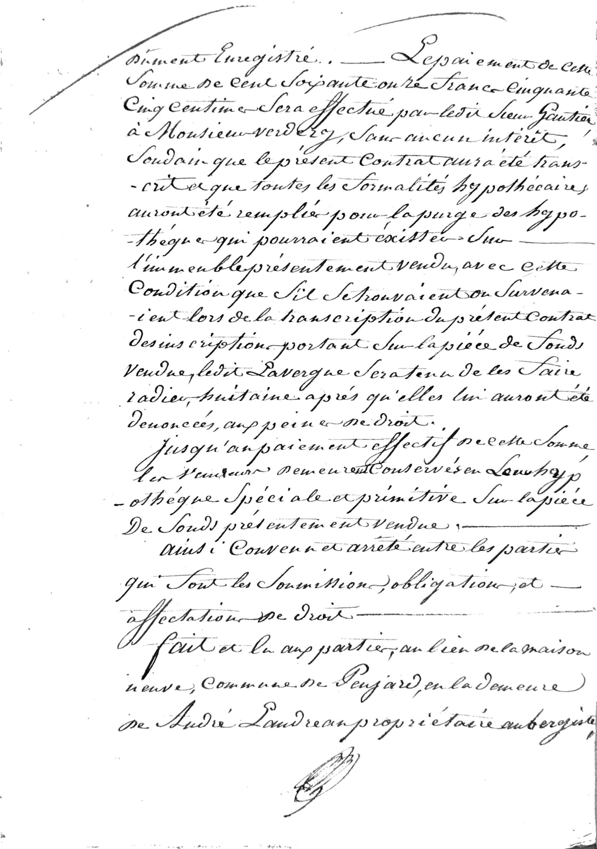 Sale of Land in Galgon by Jean Lavergne to Jean Gautier (1830) - Page 5