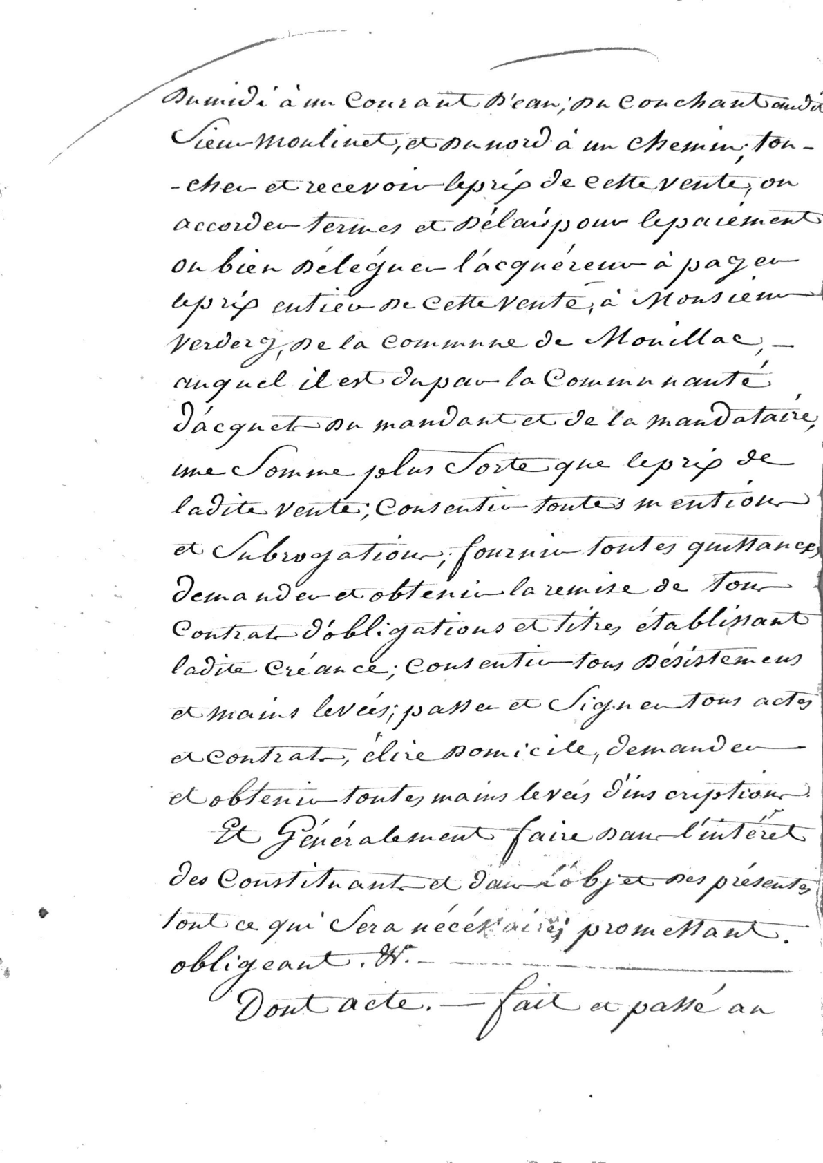 Sale of Land in Galgon by Jean Lavergne to Jean Gautier (1830) - Page 8