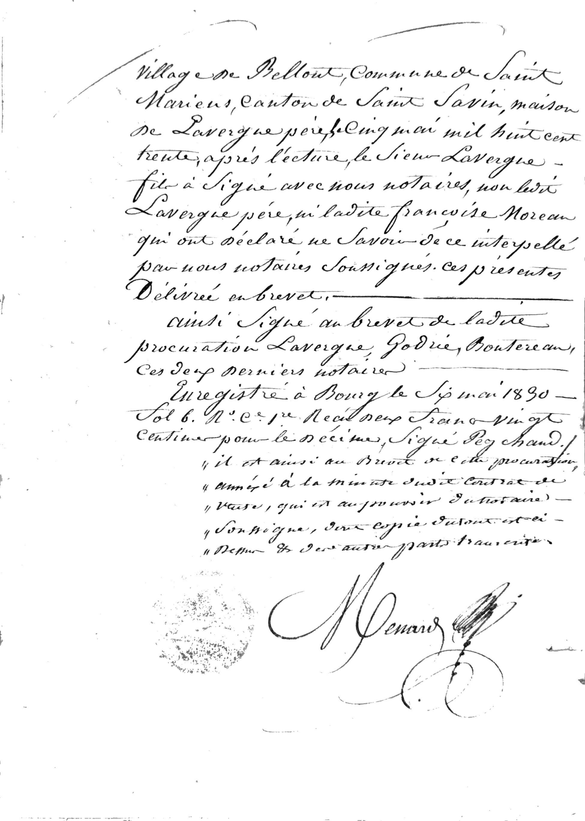 Sale of Land in Galgon by Jean Lavergne to Jean Gautier (1830) - Page 9