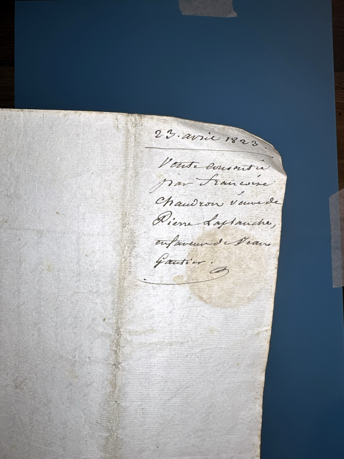 1823 Deed of Sale: Chaudron to Gautier in Salignac - Page 4