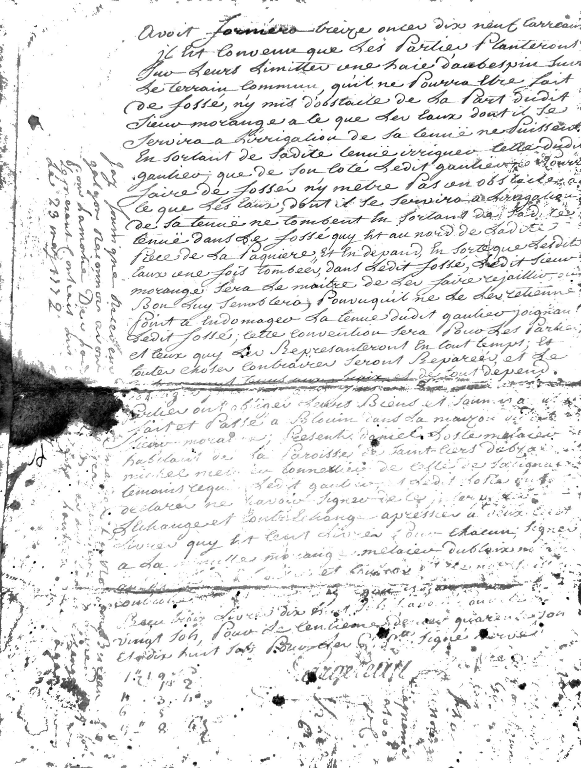 Land Exchange Deed Between Louis Morange and Jean Gautier (1772) - Page 5