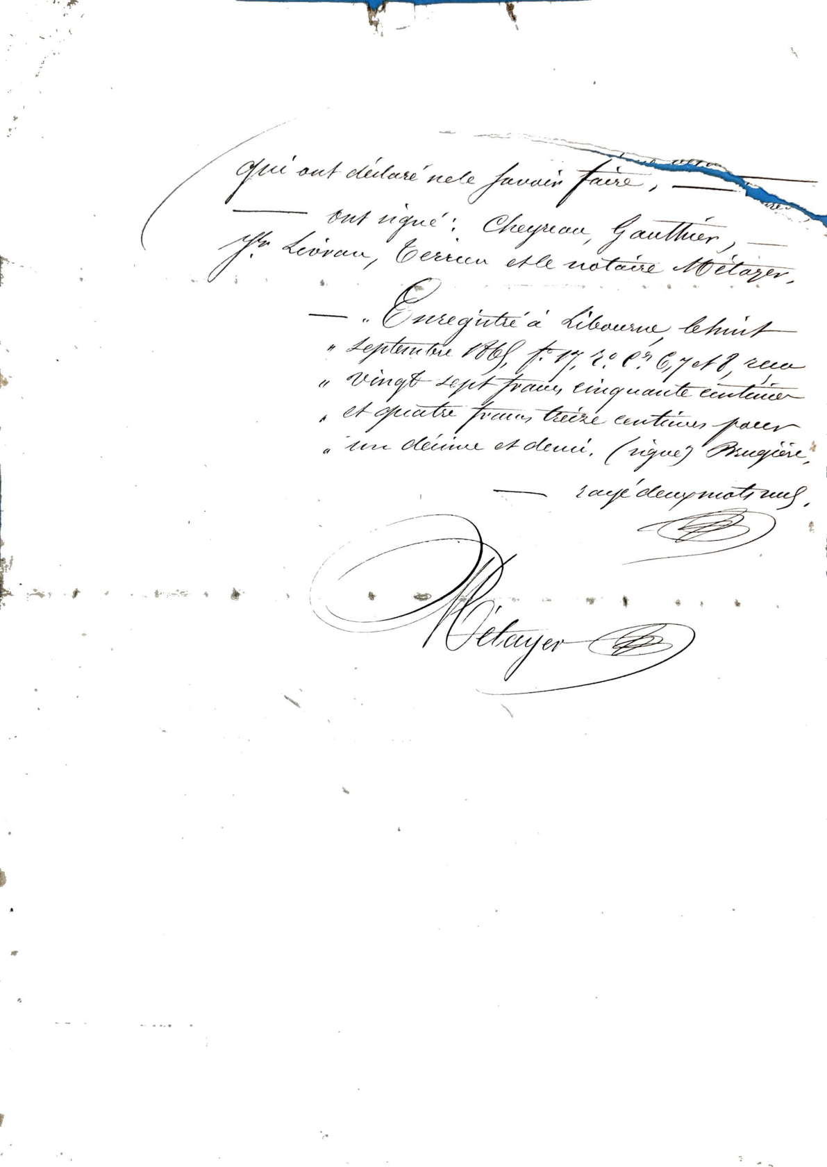 1865 Property Sale Deed: Cheyreau to Bodin in Vérac - Page 4