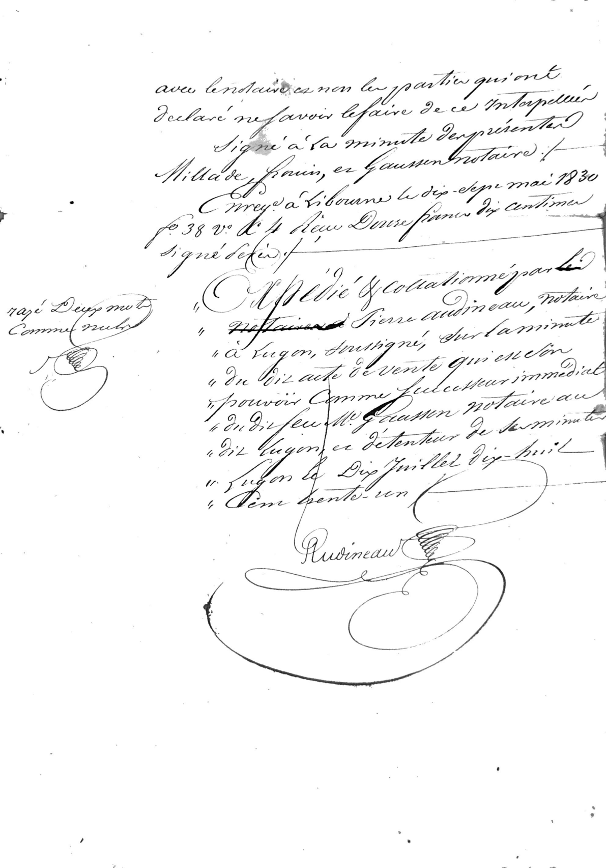Deeds of Sale to Guillaume Faure in Vérac (1826, 1830) - Page 4