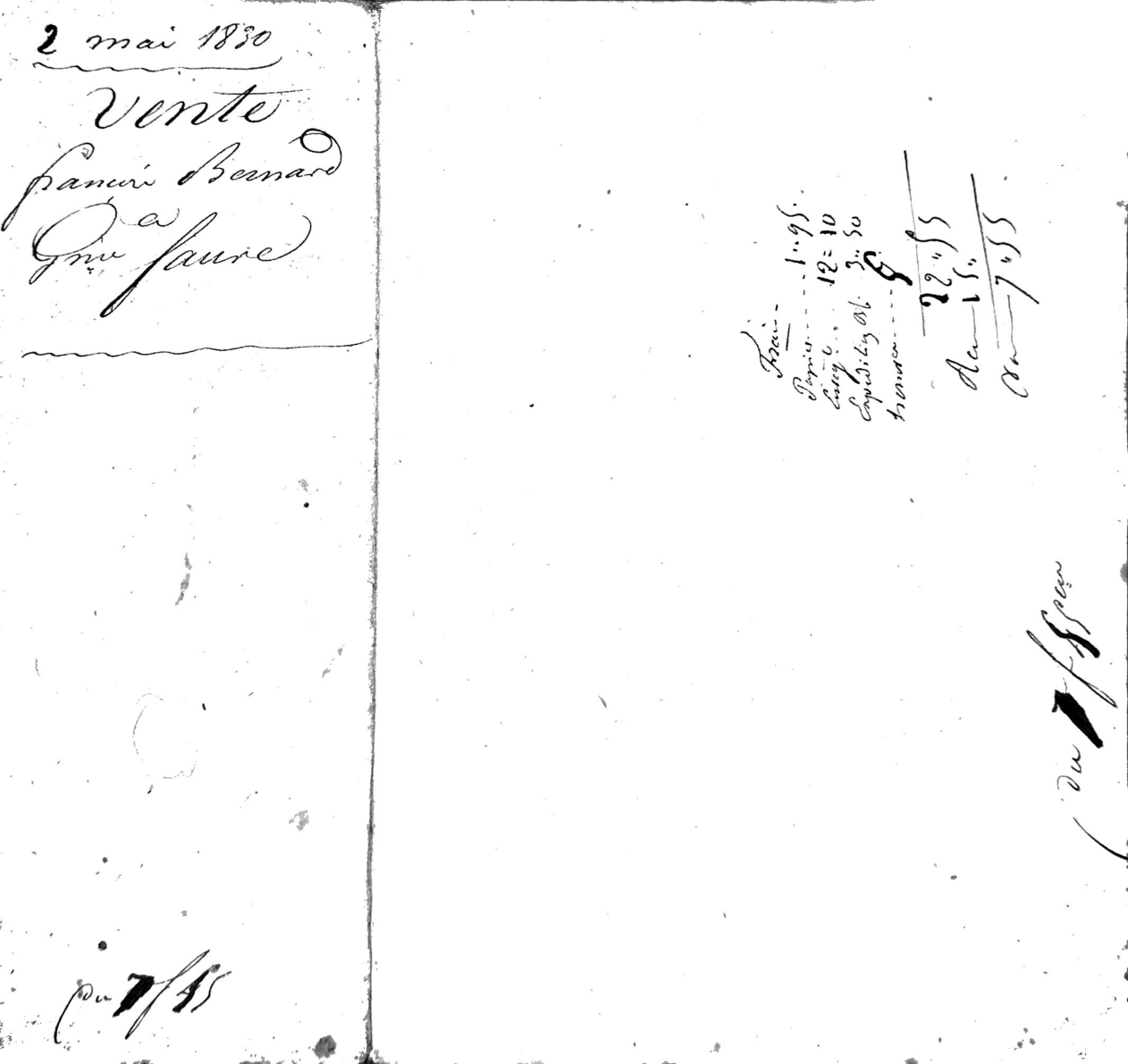 Deeds of Sale to Guillaume Faure in Vérac (1826, 1830) - Page 5