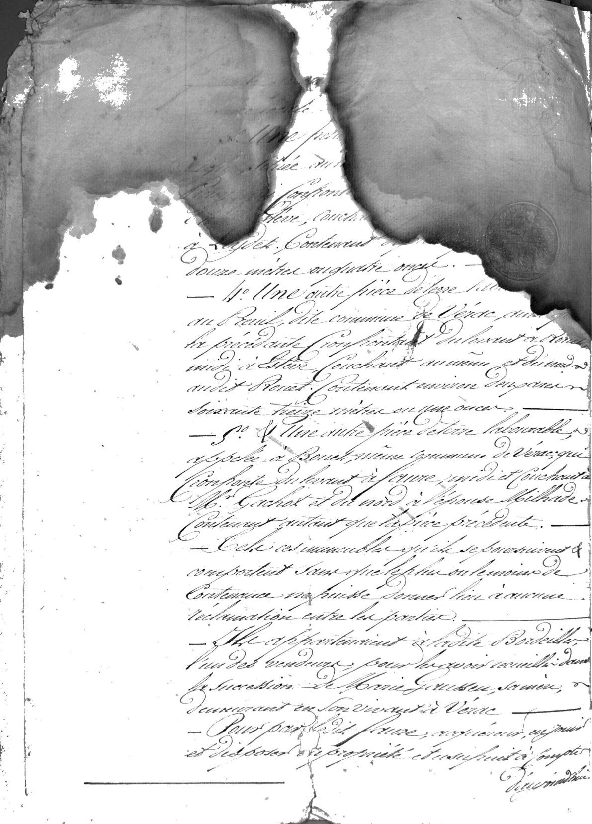 Deeds of Sale to Guillaume Faure in Vérac (1826, 1830) - Page 8