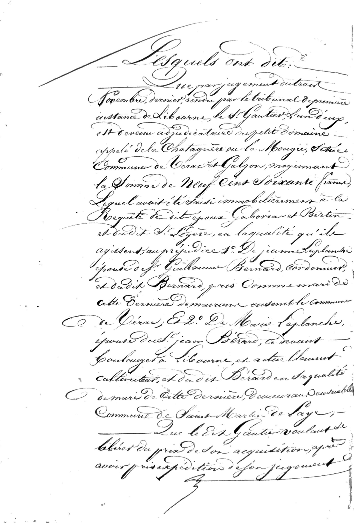 Notarial Discharge of Land Auction Debt (Guitres, 1830) - Page 2