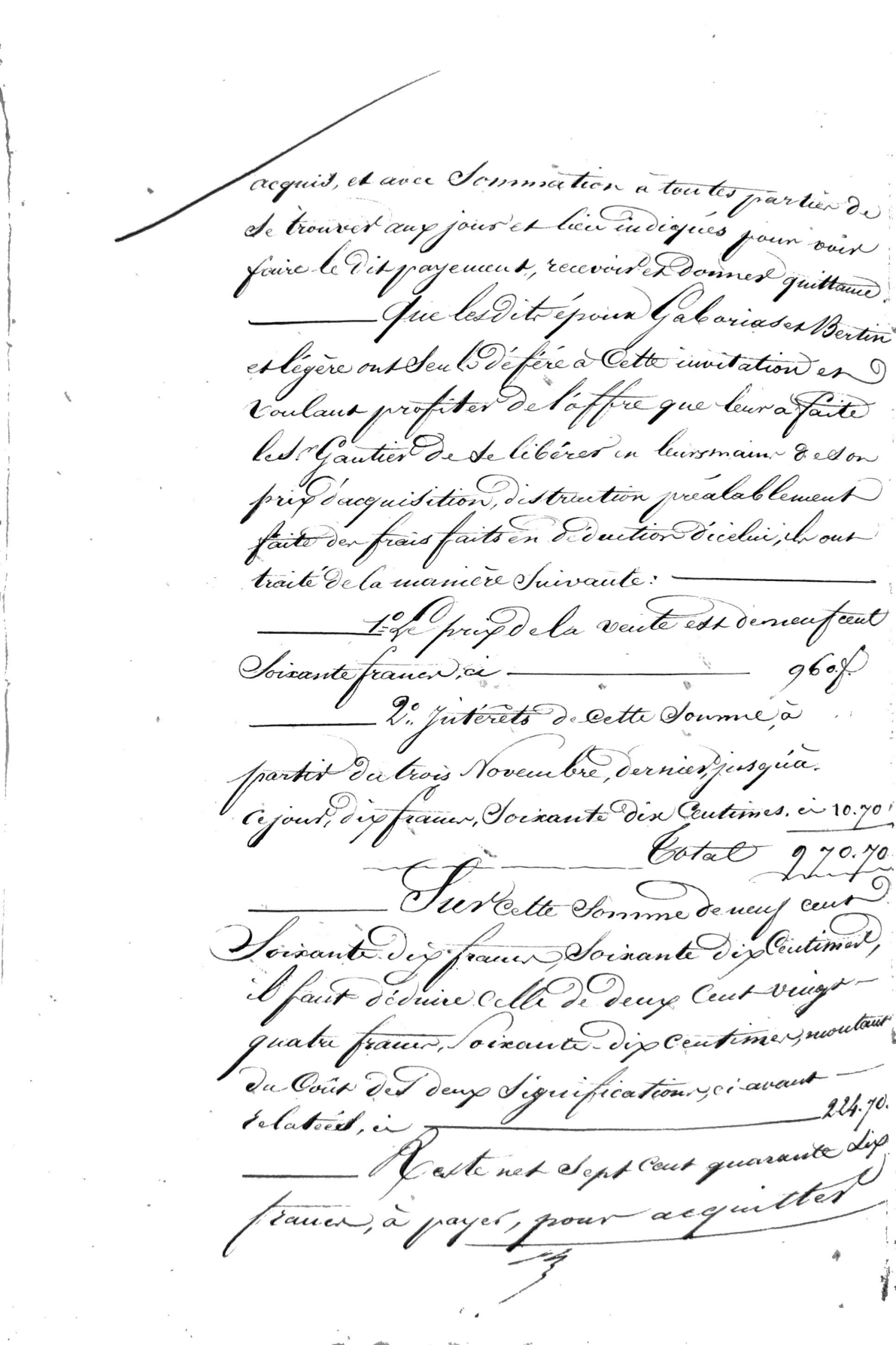 Notarial Discharge of Land Auction Debt (Guitres, 1830) - Page 4