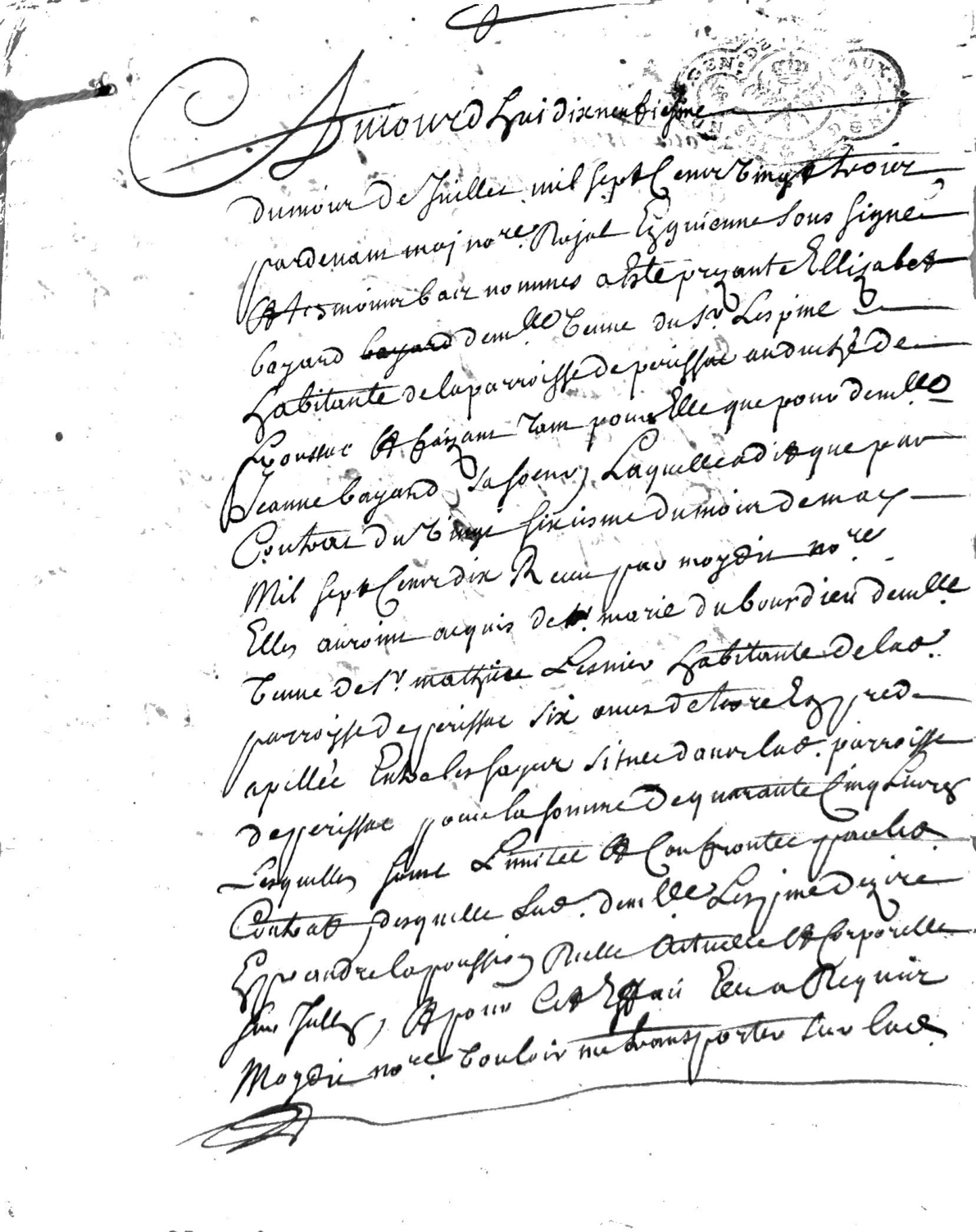 Deed of Sale and Possession of Land in Périssac (1710-1723)