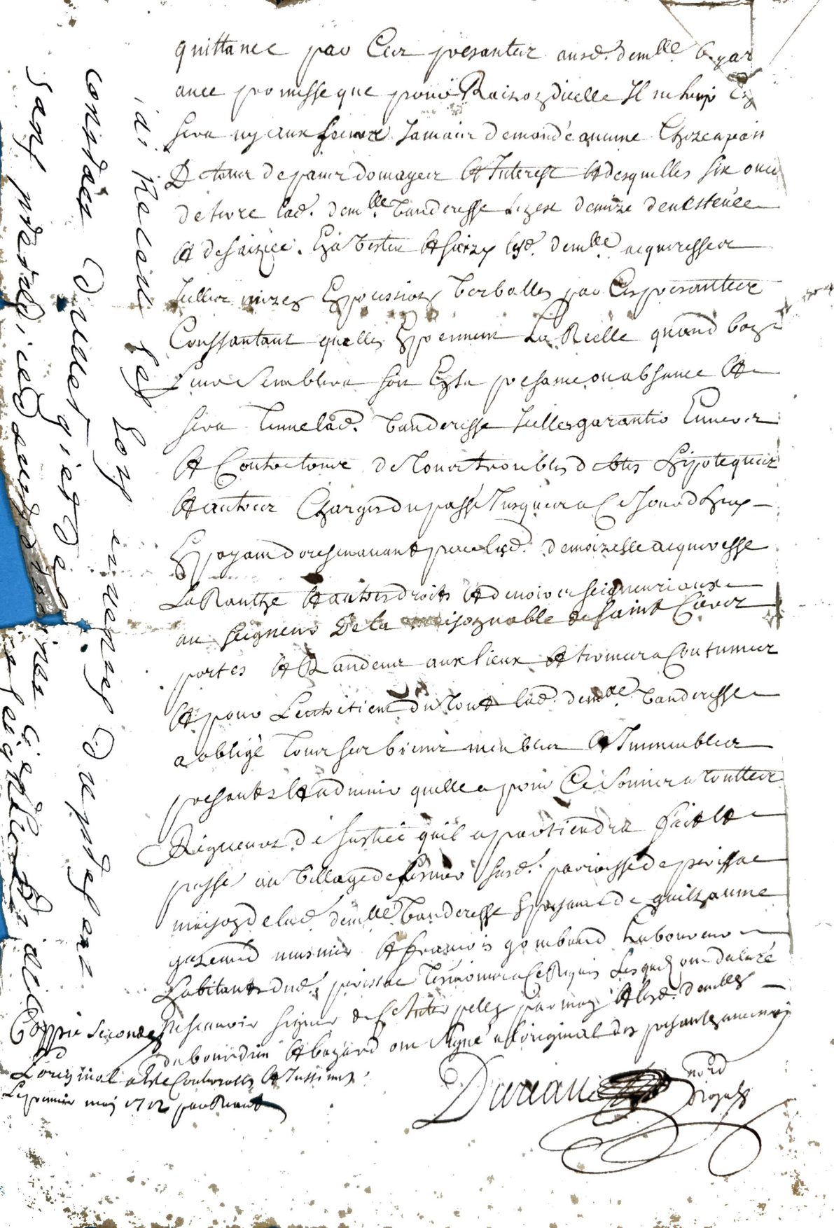 Deed of Sale and Possession of Land in Périssac (1710-1723) - Page 5