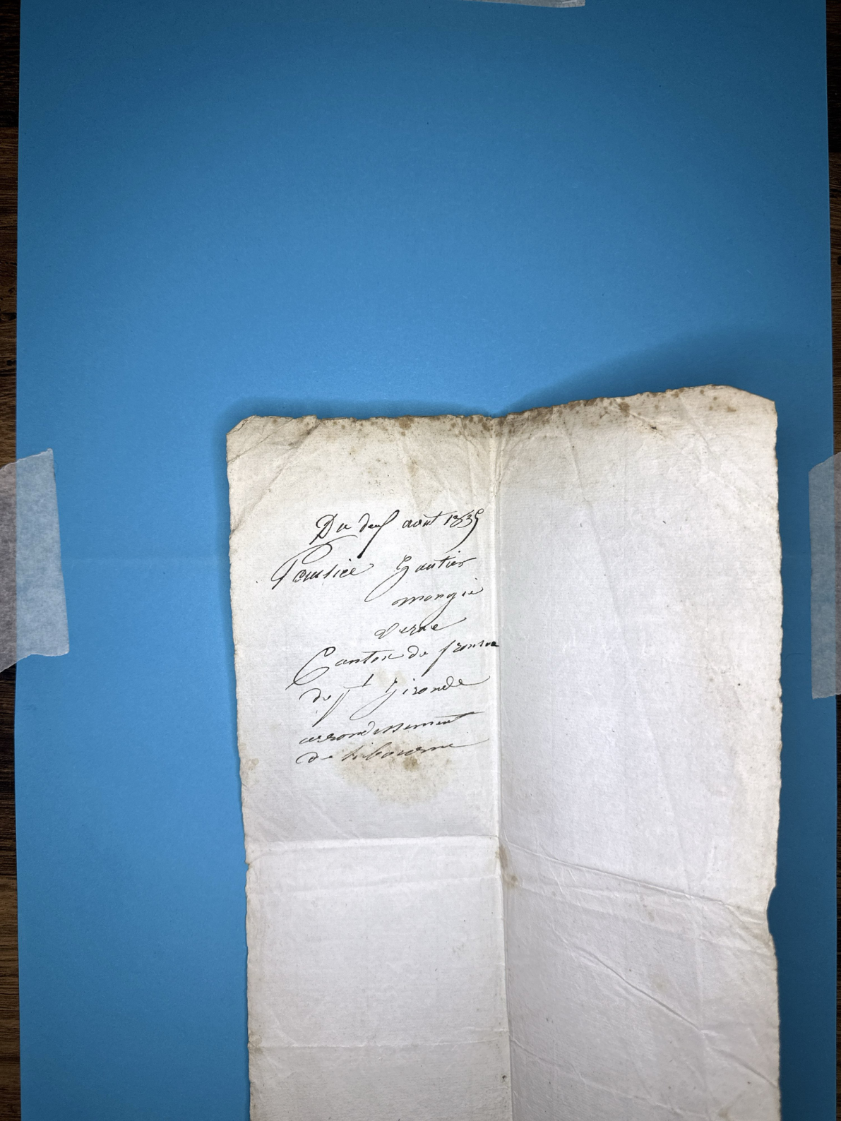 1835 Police Docket, Canton of Fronsac, Gironde Department