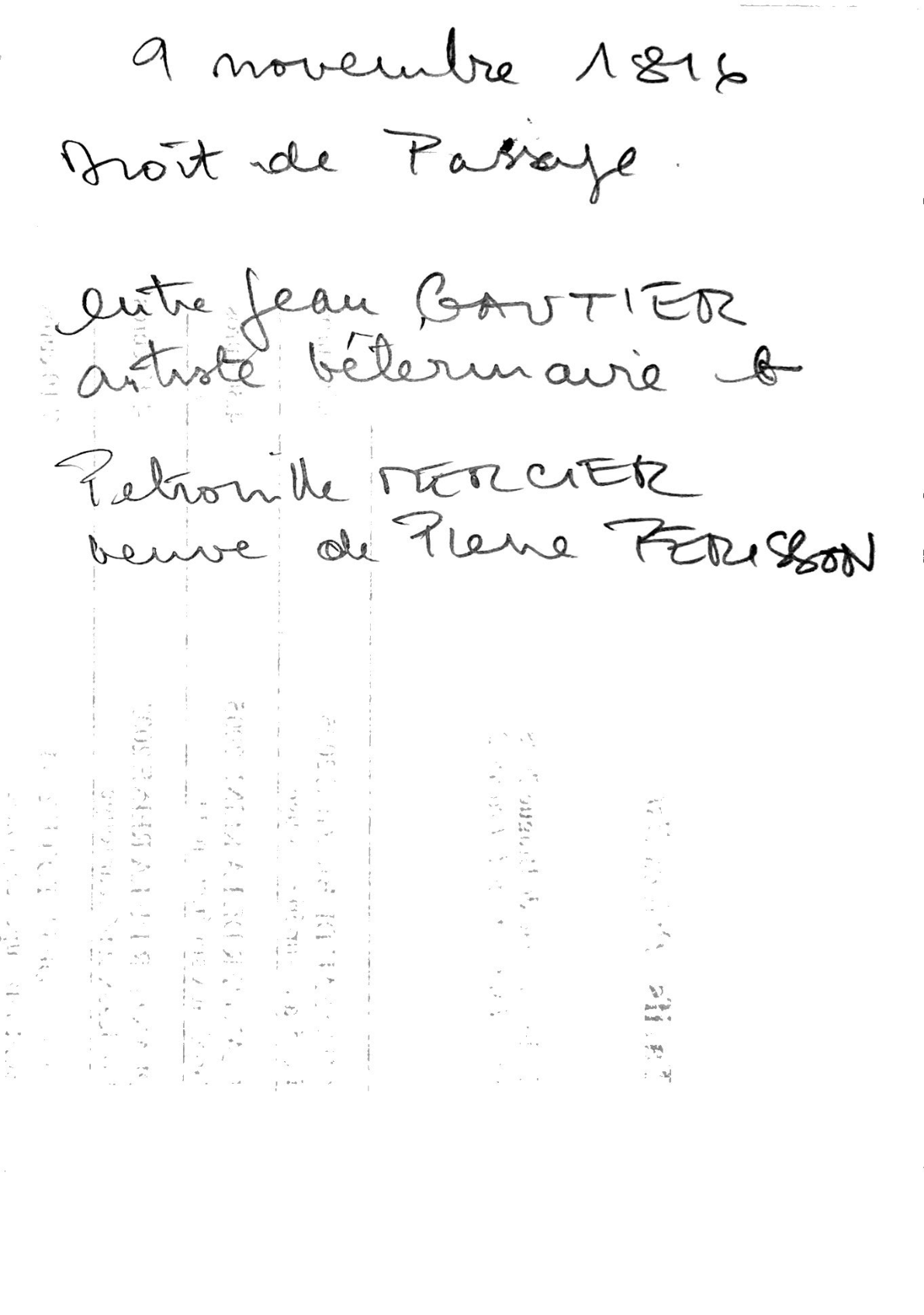 1816 Right of Way Dispute Record: Gautier vs. Perisson (Fronsac)
