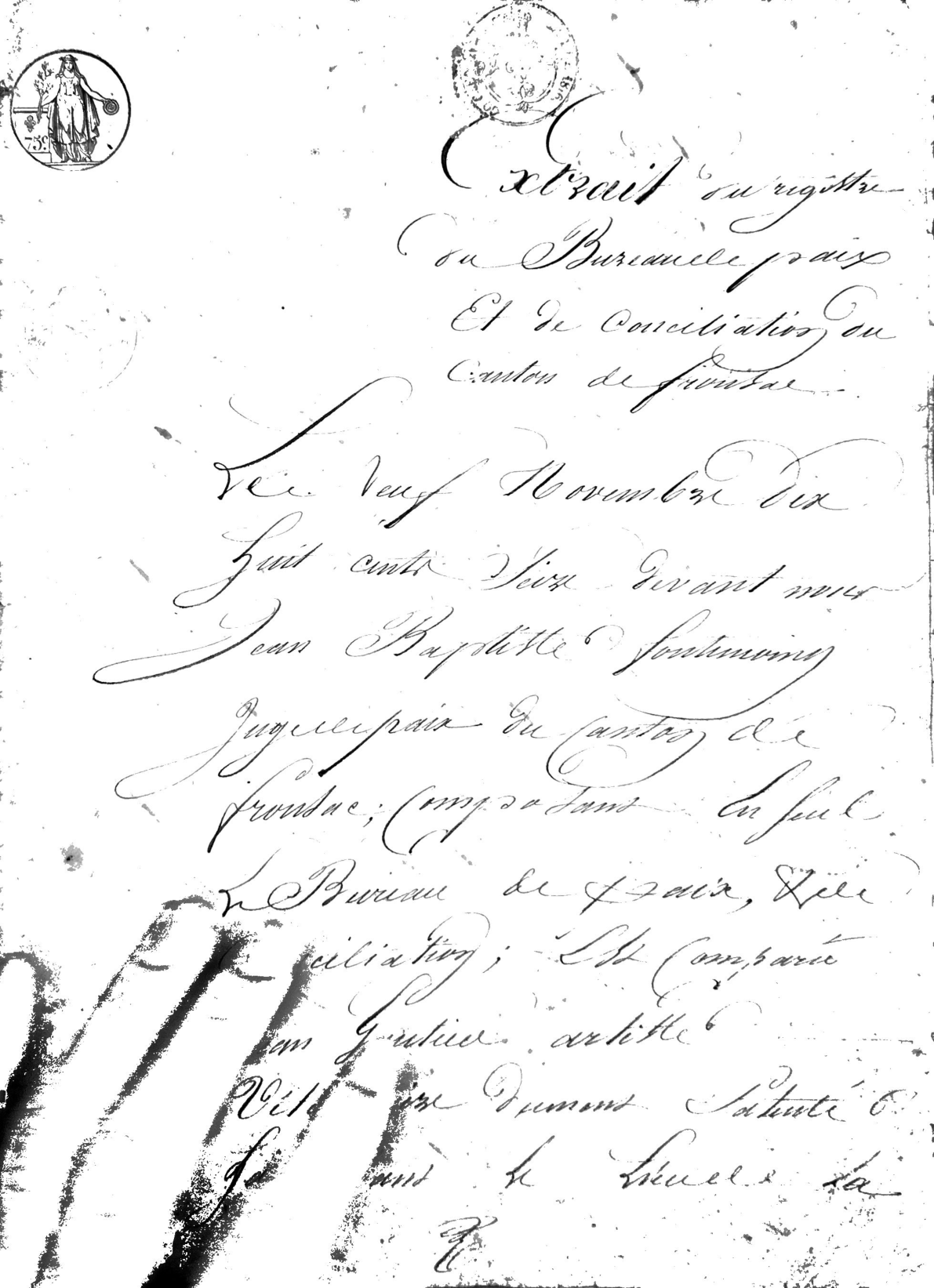 1816 Right of Way Dispute Record: Gautier vs. Perisson (Fronsac) - Page 2