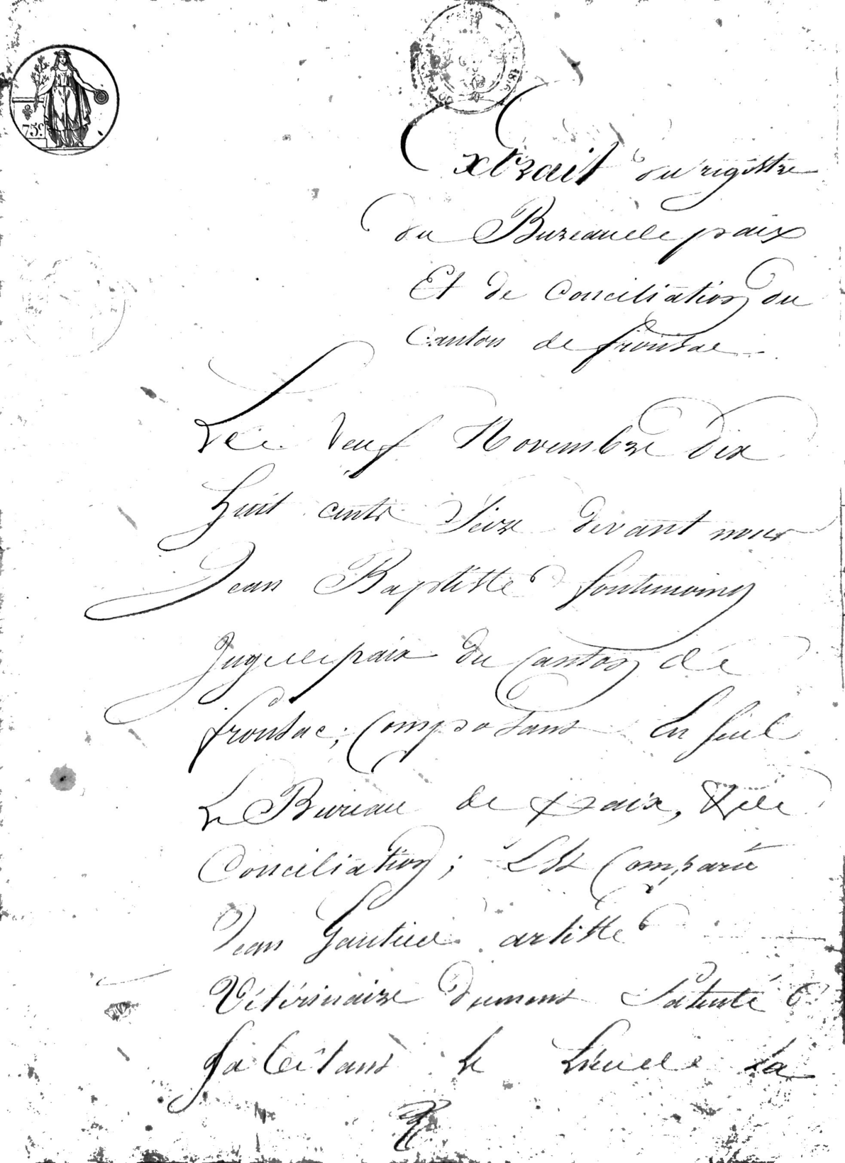 1816 Right of Way Dispute Record: Gautier vs. Perisson (Fronsac) - Page 3