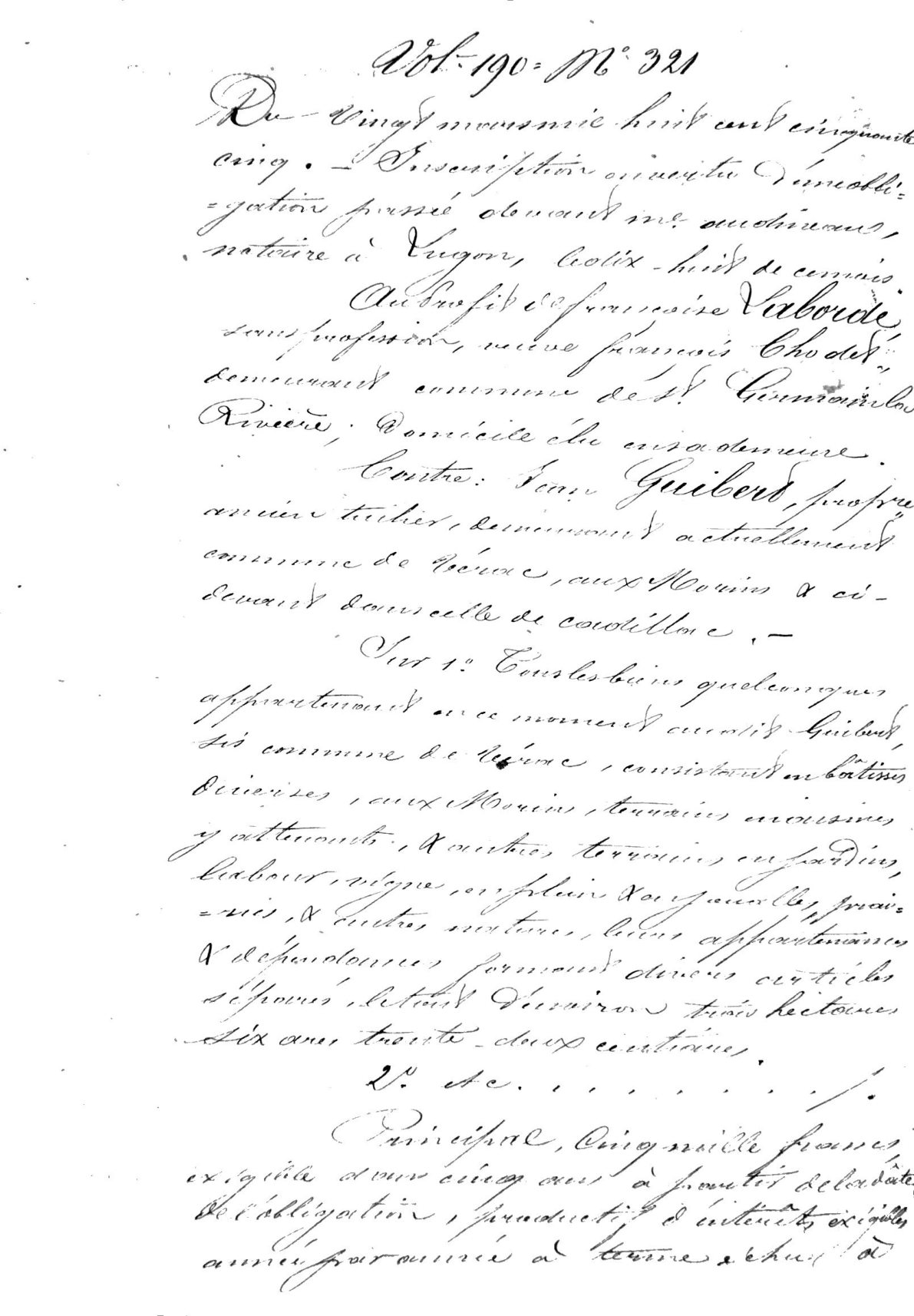 1858 Notarial Deed of Sale: Guibert to Meynard (Vérac, France) - Page 11