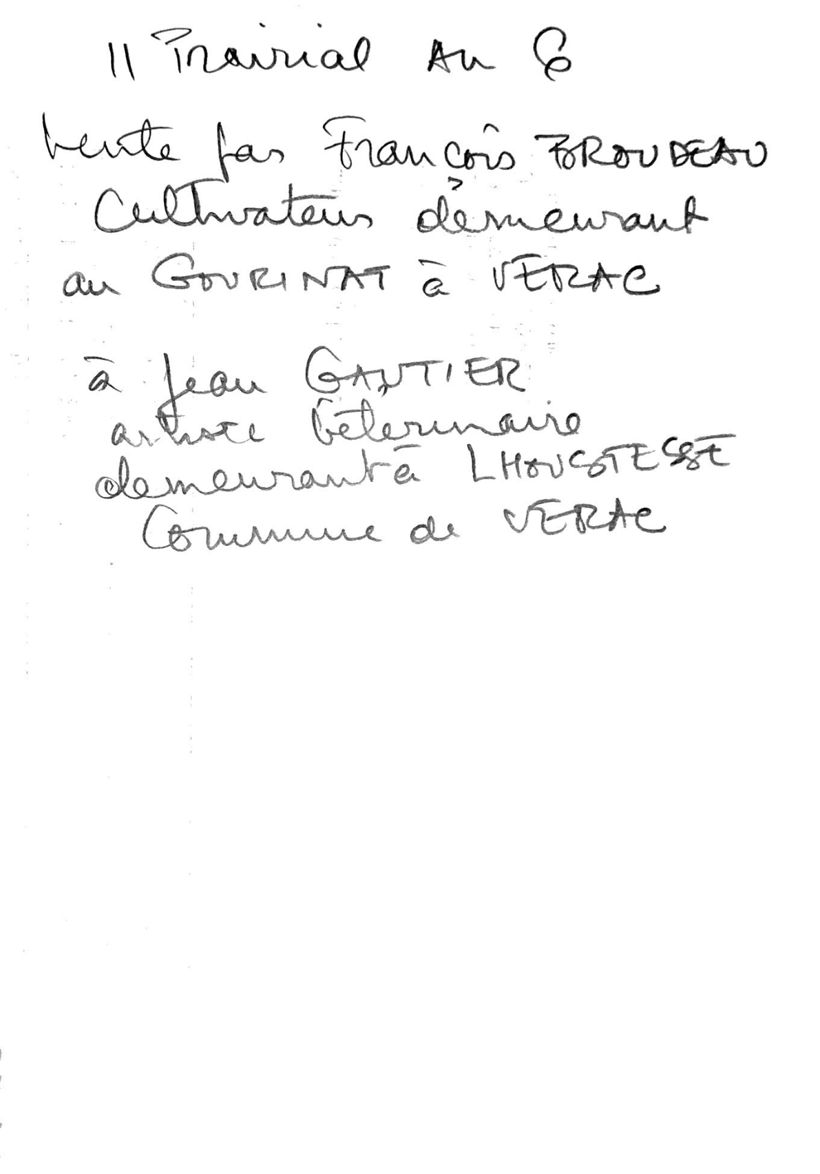 Land Sale Deeds and Quittances for Jean Gautier (1798-1816)