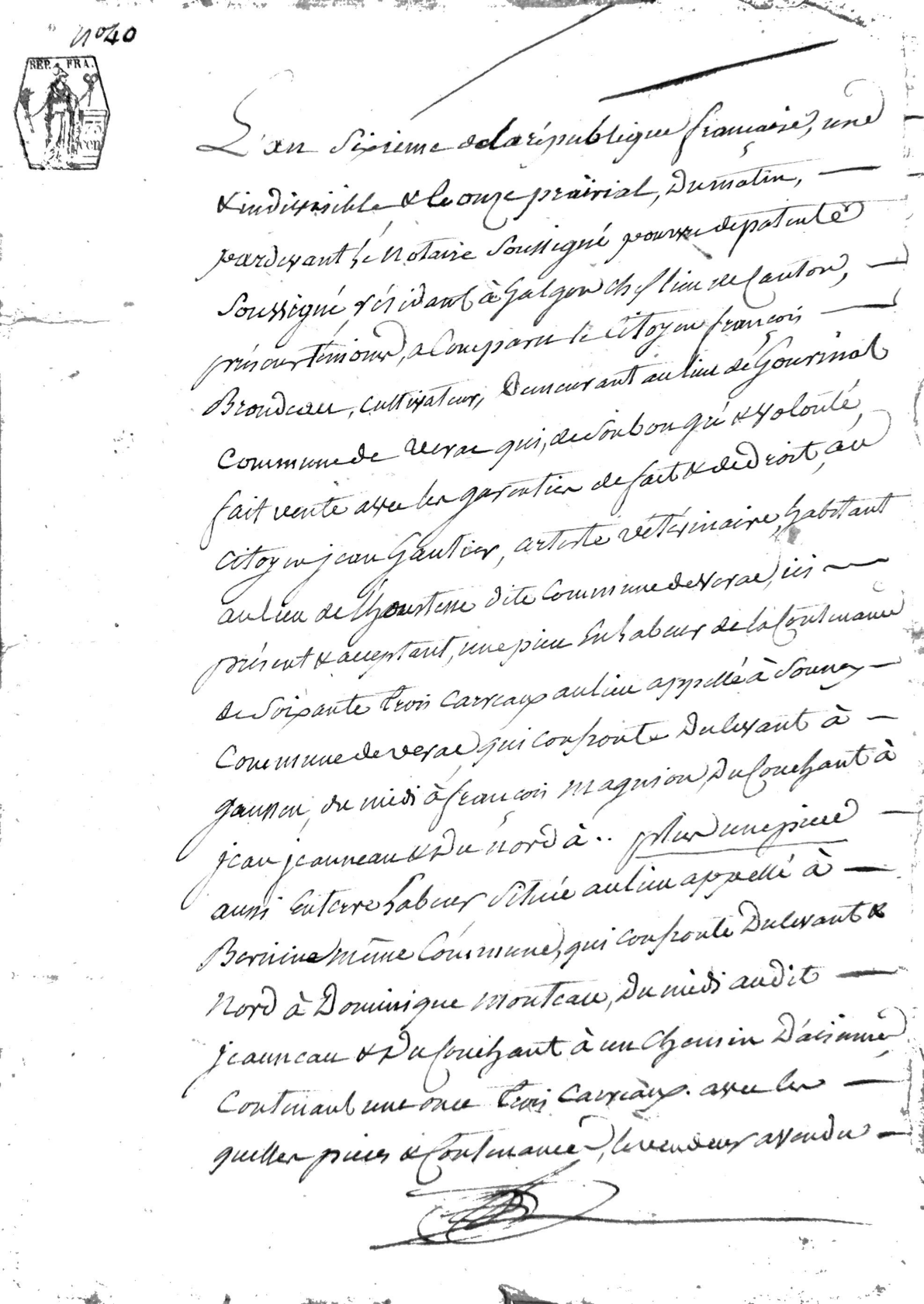 Land Sale Deeds and Quittances for Jean Gautier (1798-1816) - Page 2