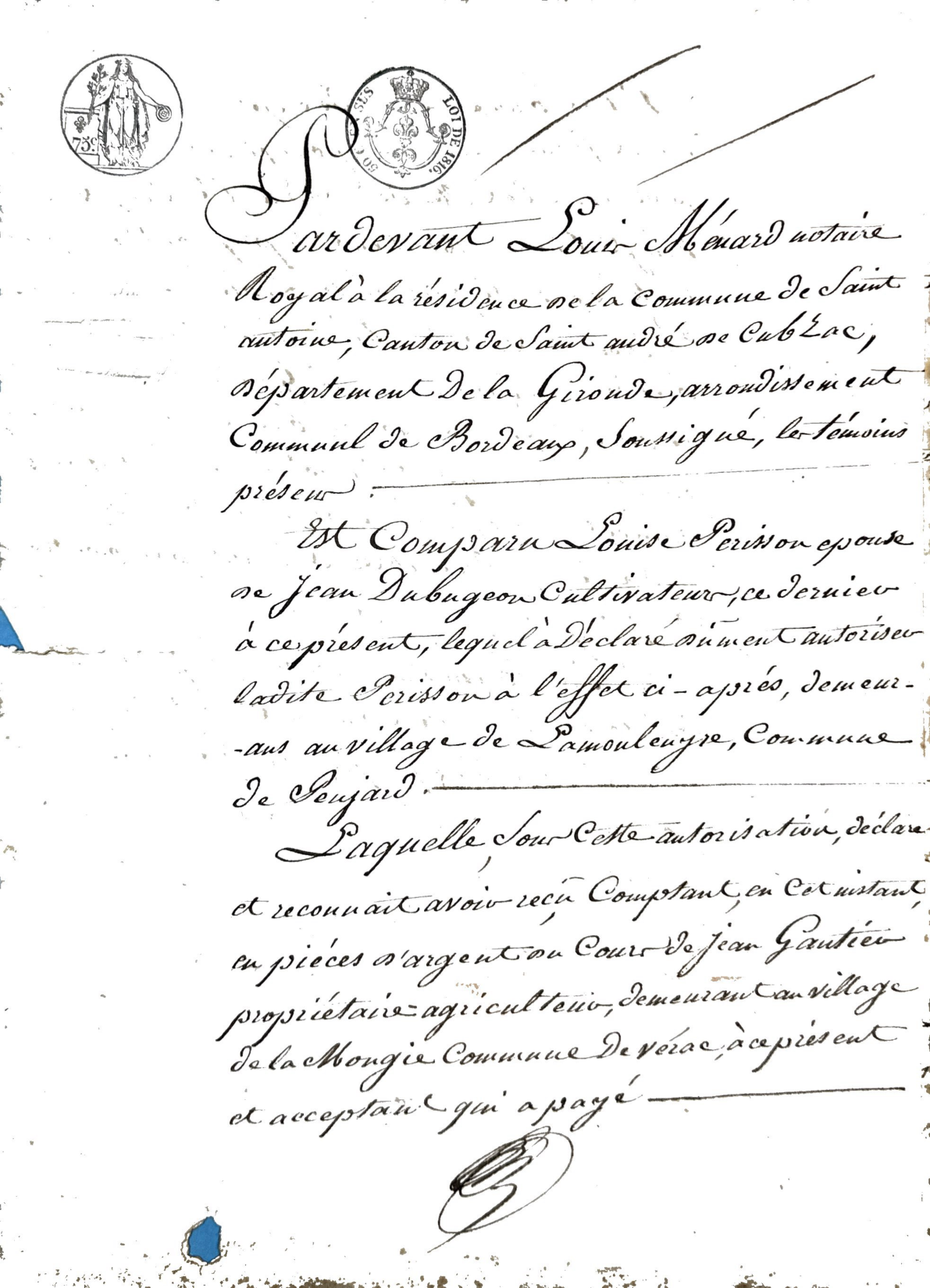Land Sale Deeds and Quittances for Jean Gautier (1798-1816) - Page 6