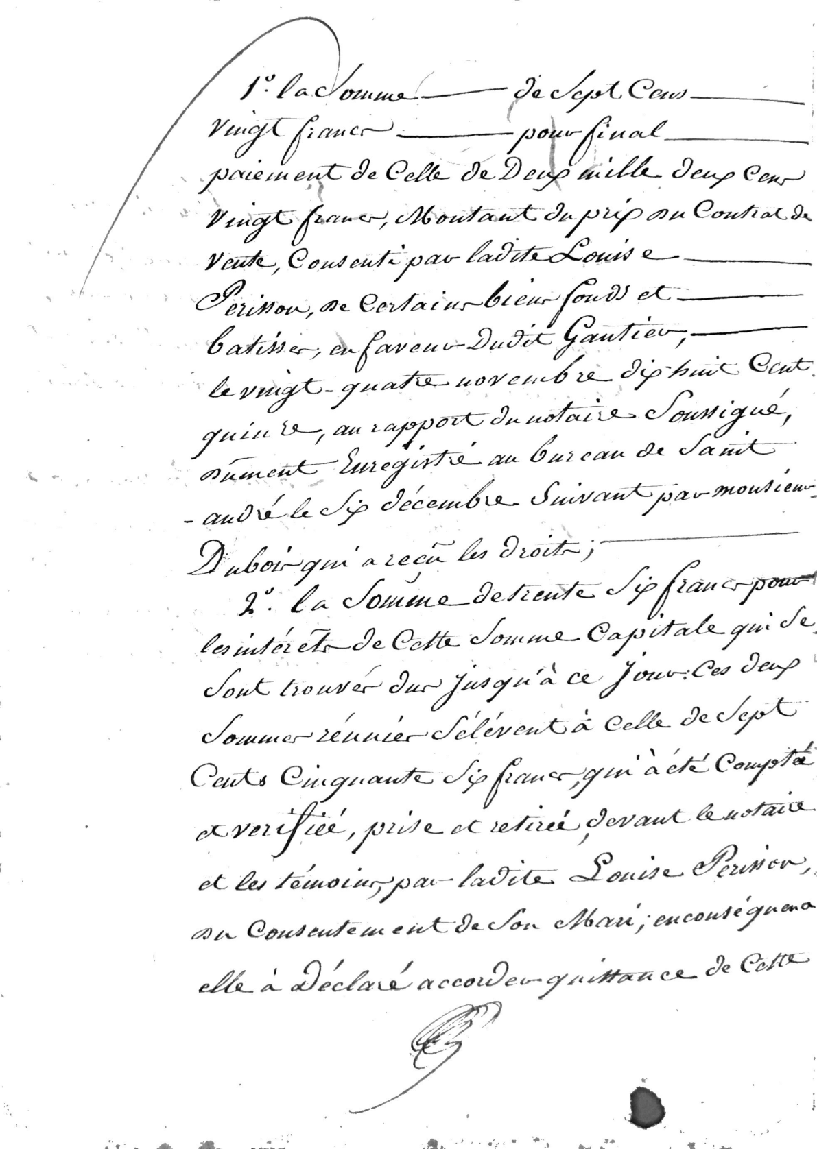 Land Sale Deeds and Quittances for Jean Gautier (1798-1816) - Page 7