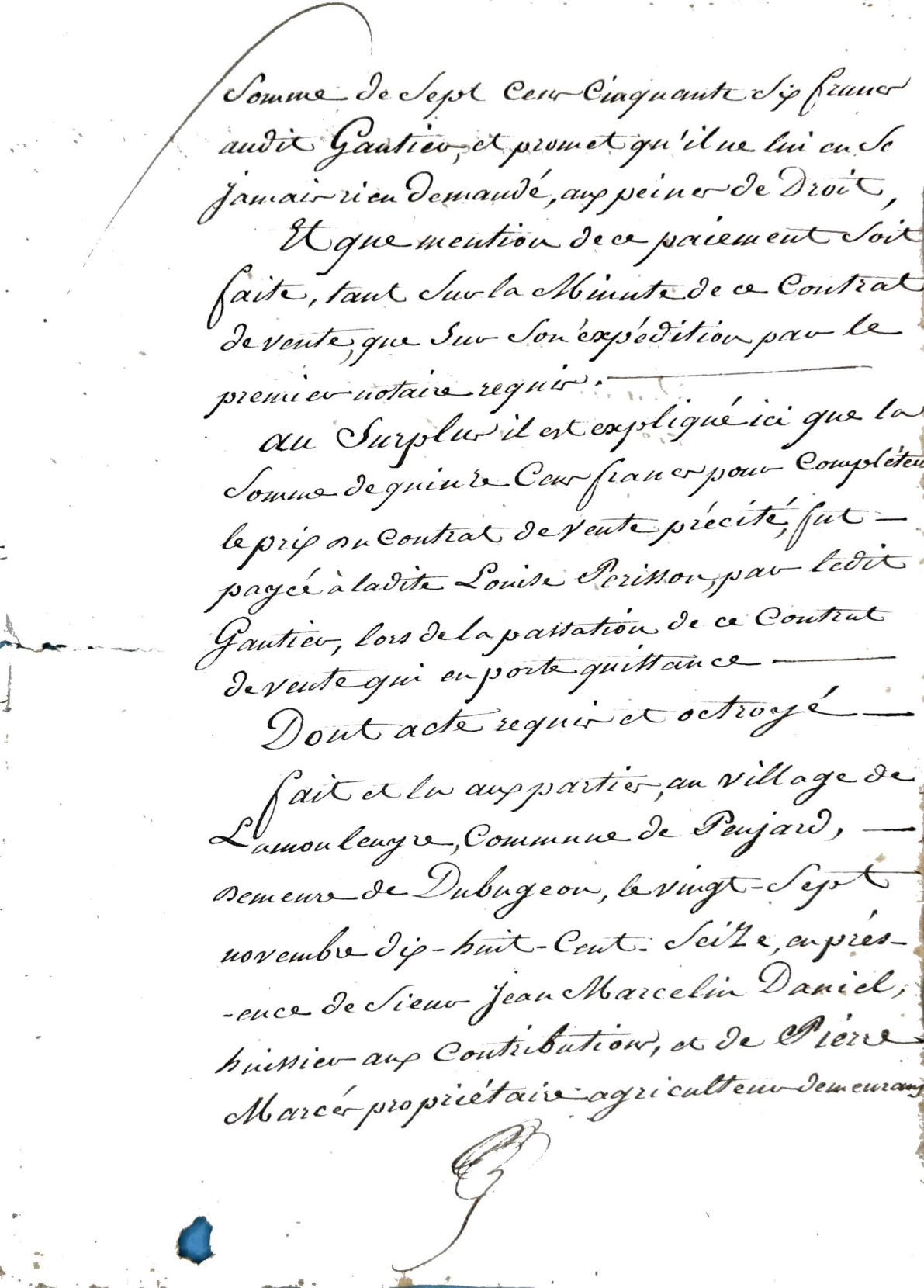Land Sale Deeds and Quittances for Jean Gautier (1798-1816) - Page 8