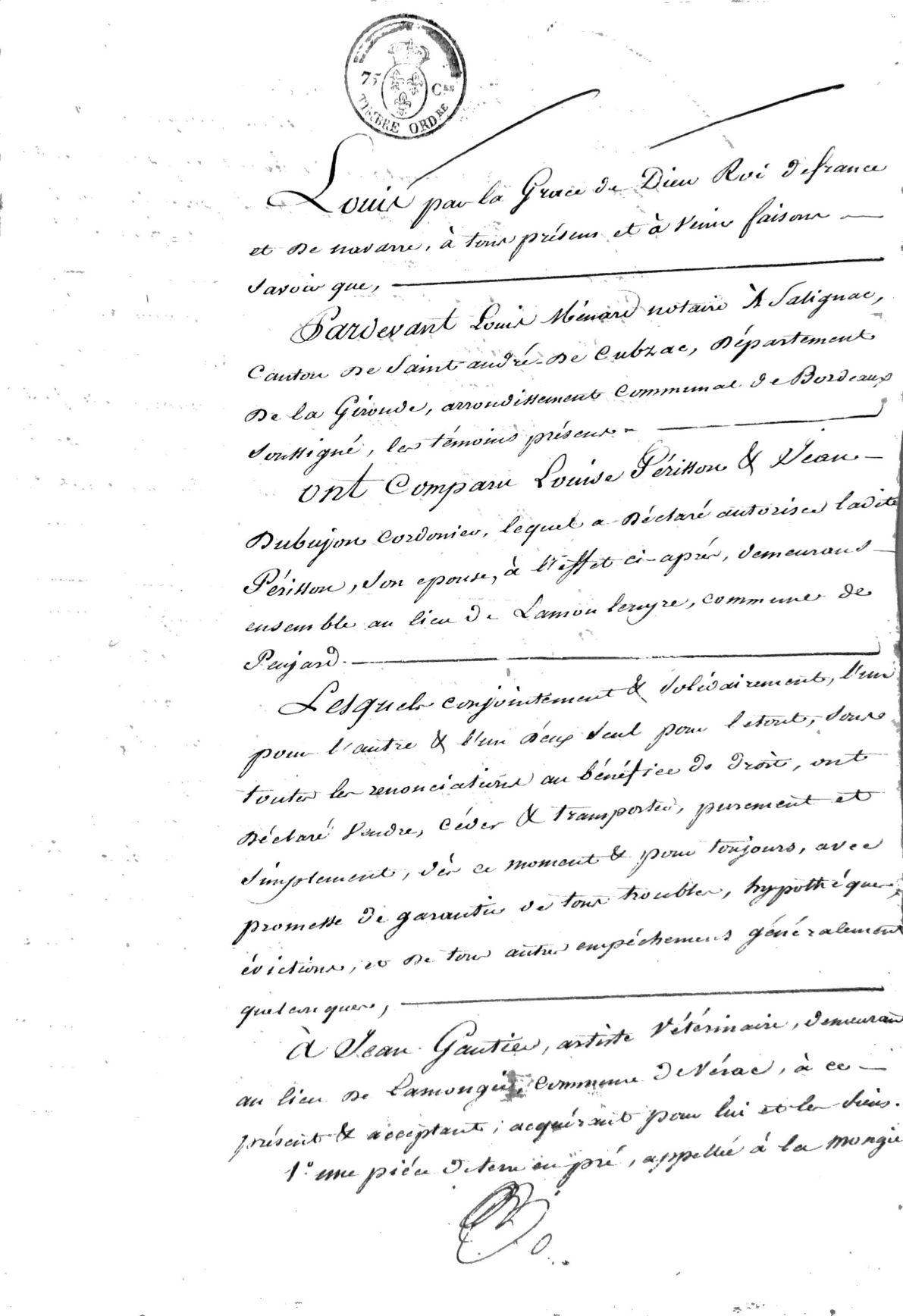 Land Sale Deeds and Quittances for Jean Gautier (1798-1816) - Page 10