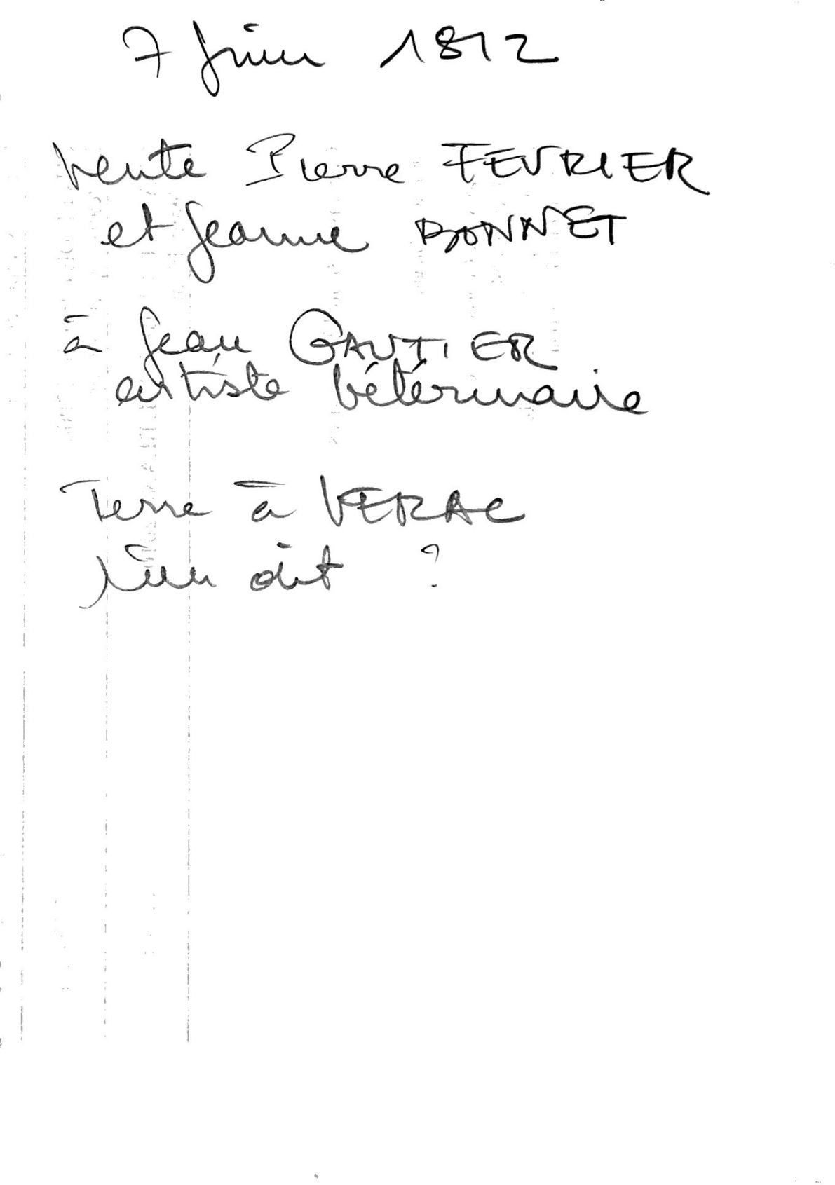 Sale Deed of Land in Vérac, 1812 (Fevrier/Bonnet to Gautier)