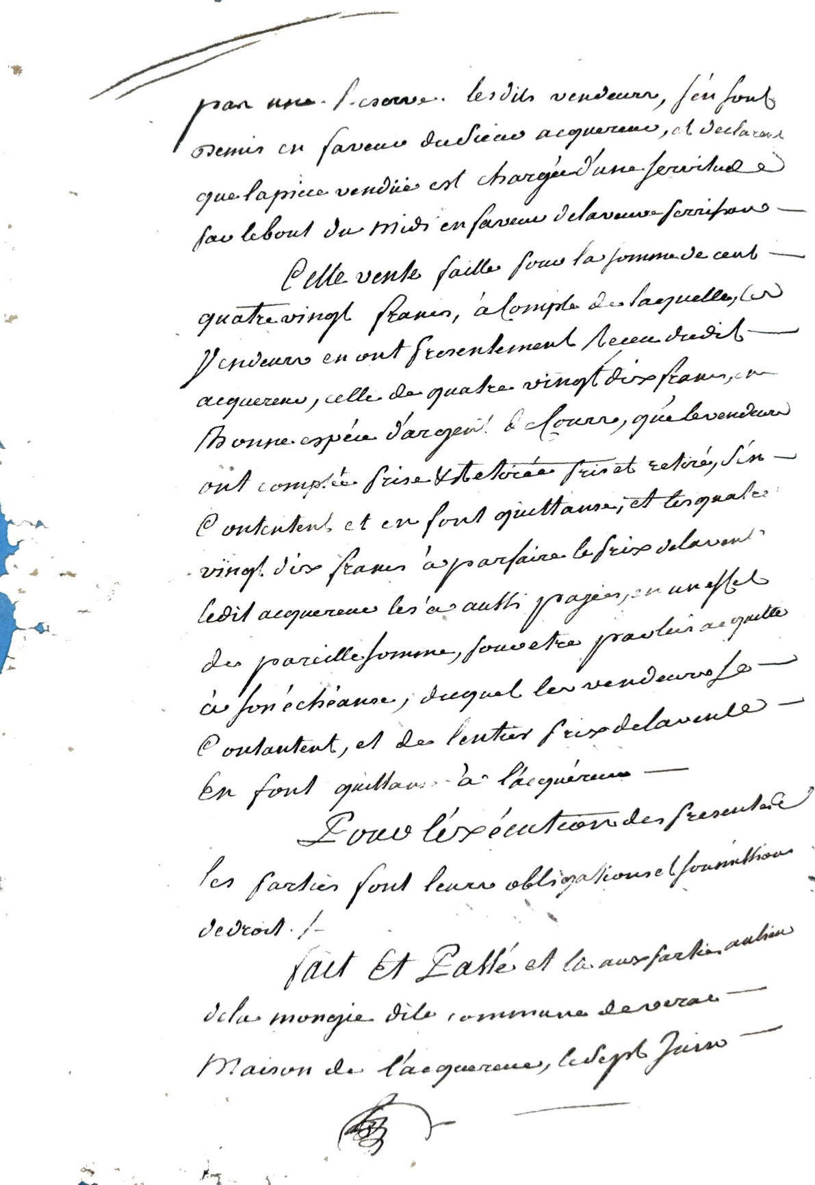Sale Deed of Land in Vérac, 1812 (Fevrier/Bonnet to Gautier) - Page 3