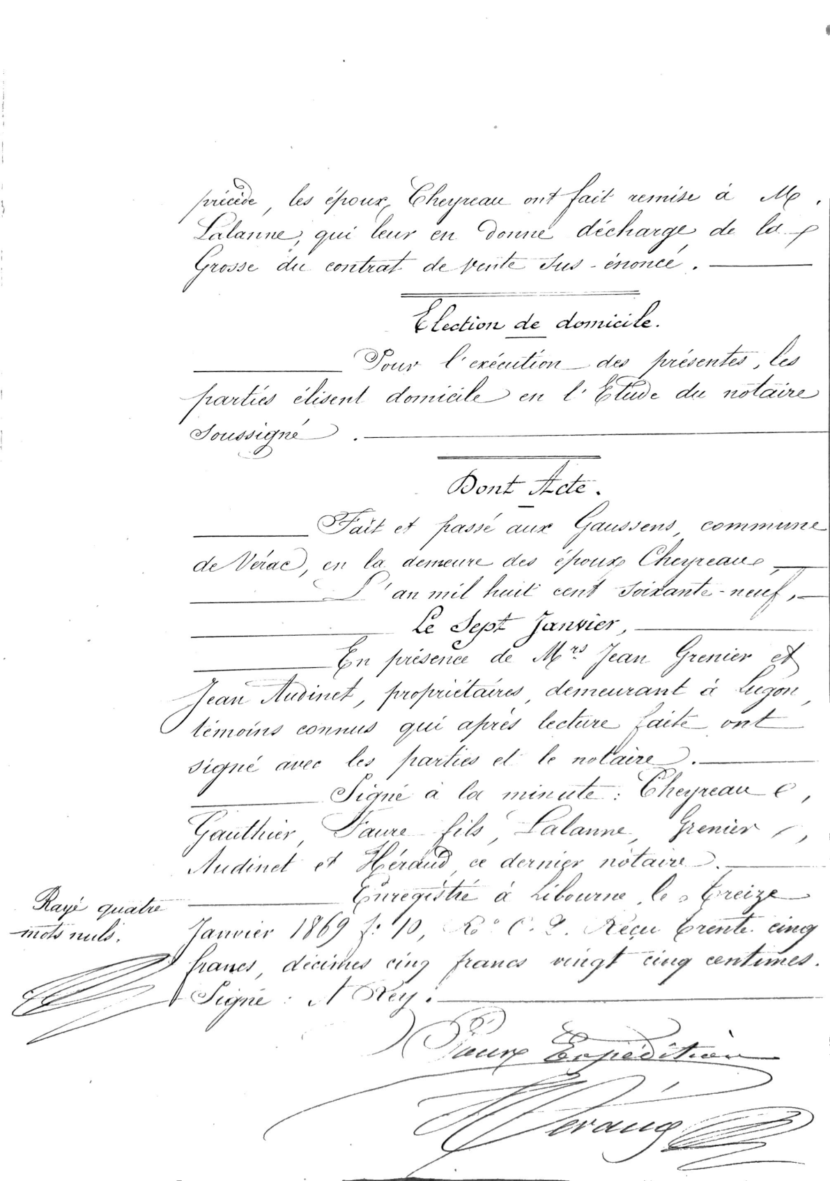 1869 Assignment of Debt and Mortgage Subrogation: Cheyreau to Guyonnet - Page 8