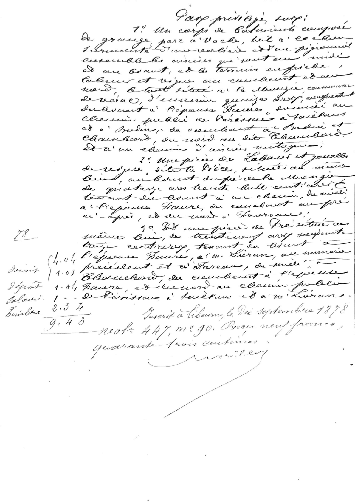 1869 Assignment of Debt and Mortgage Subrogation: Cheyreau to Guyonnet - Page 10