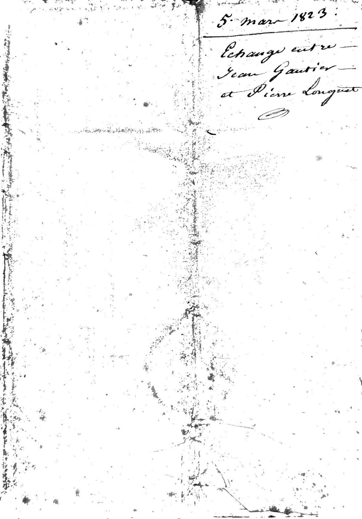 Notarized Land Exchange Deed: Gautier and Longuet (1823) - Page 6