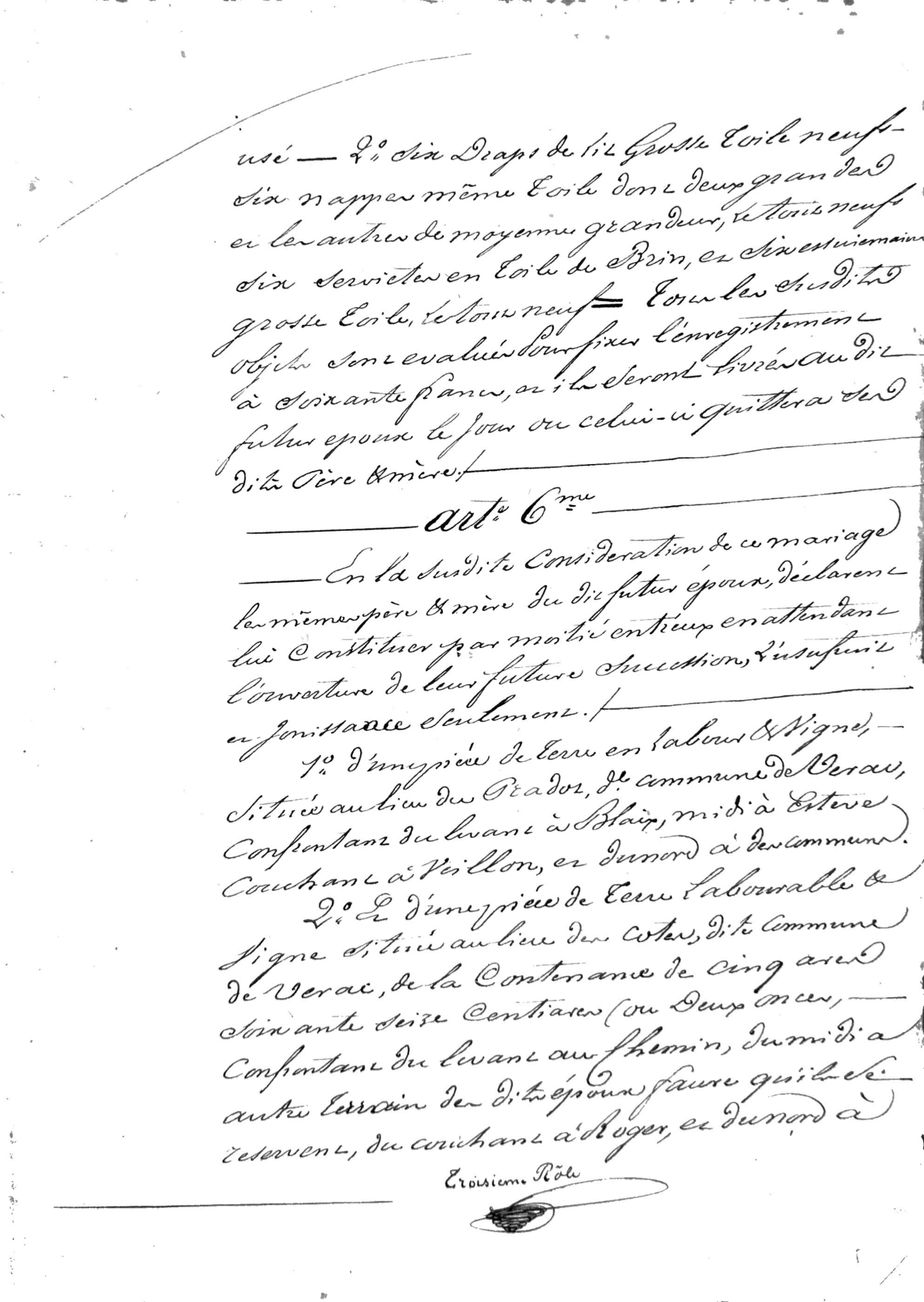 Marriage Contract between Jean Faure and Elizabeth Gautier (1838) - Page 5