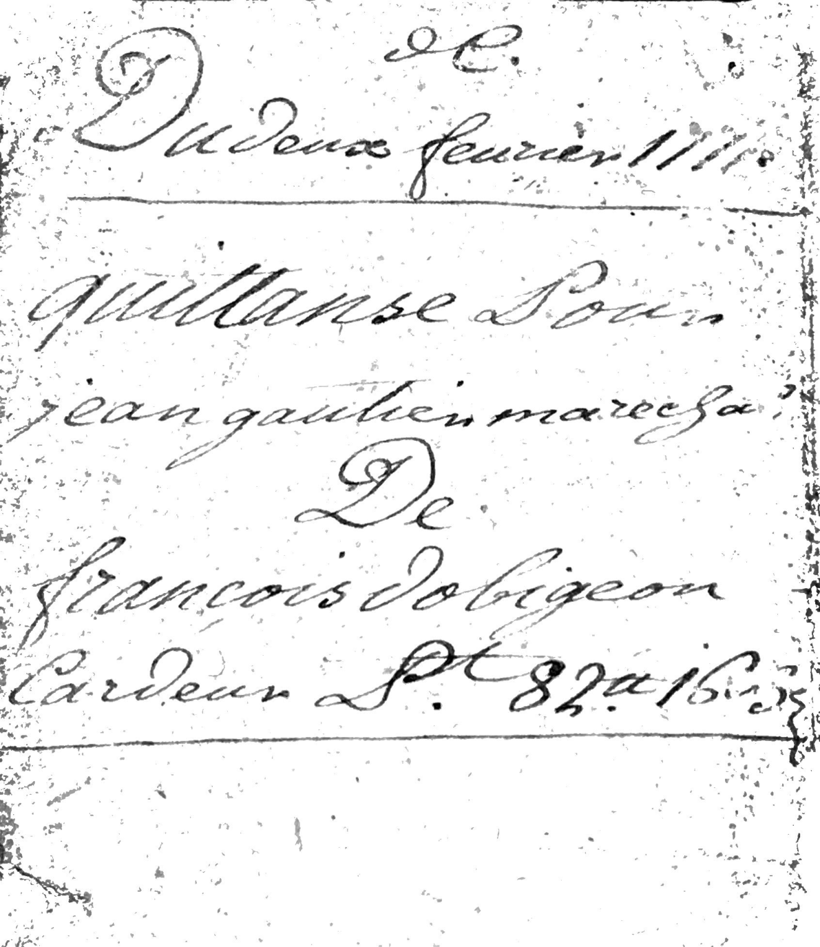 1771 Receipt and Mortgage Assignment between Gautier, Dobigeon, and Arnaud - Page 5