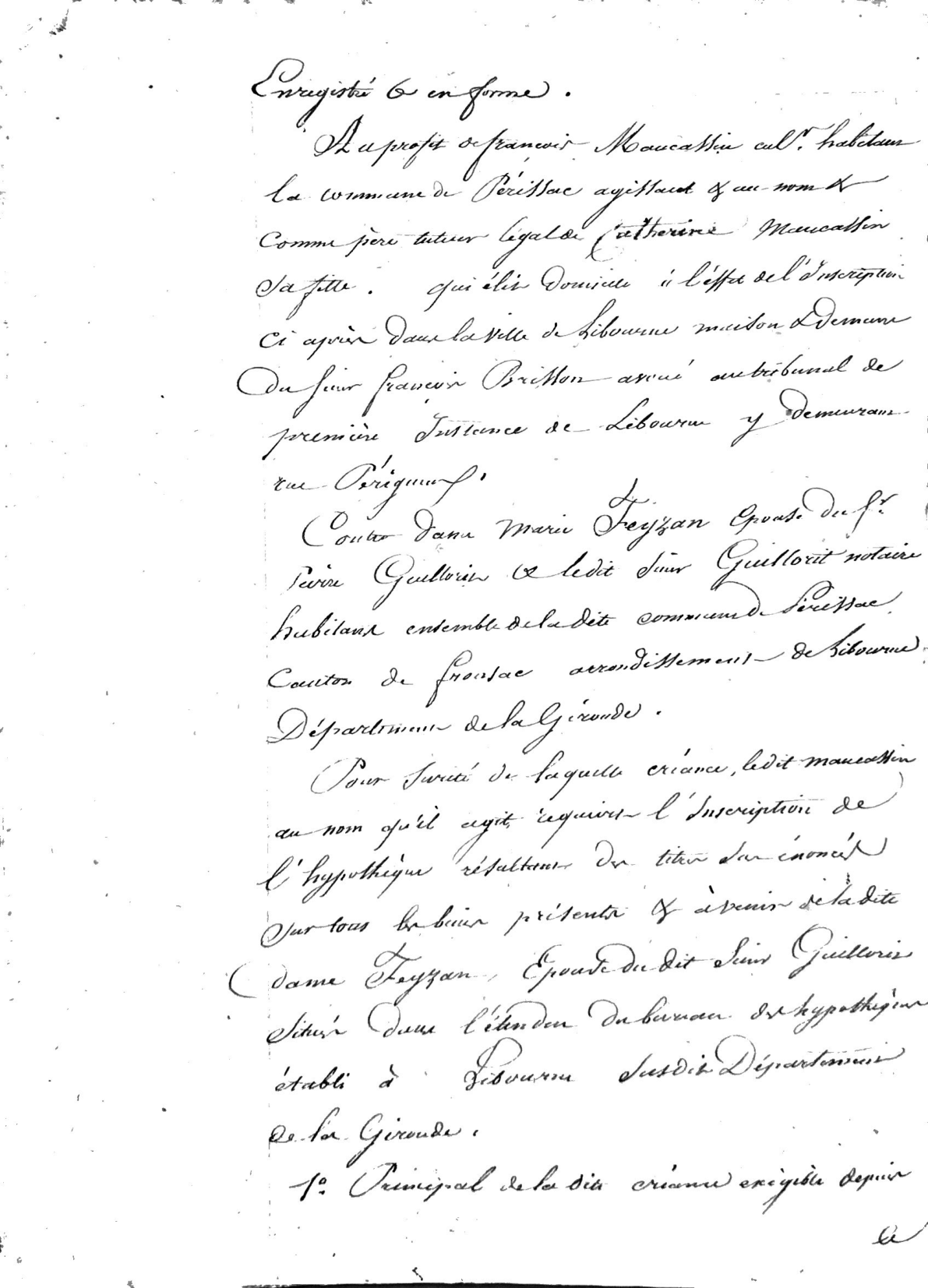 Certified Statement of Mortgages, Libourne (Guillorit Family), 1818 - Page 15