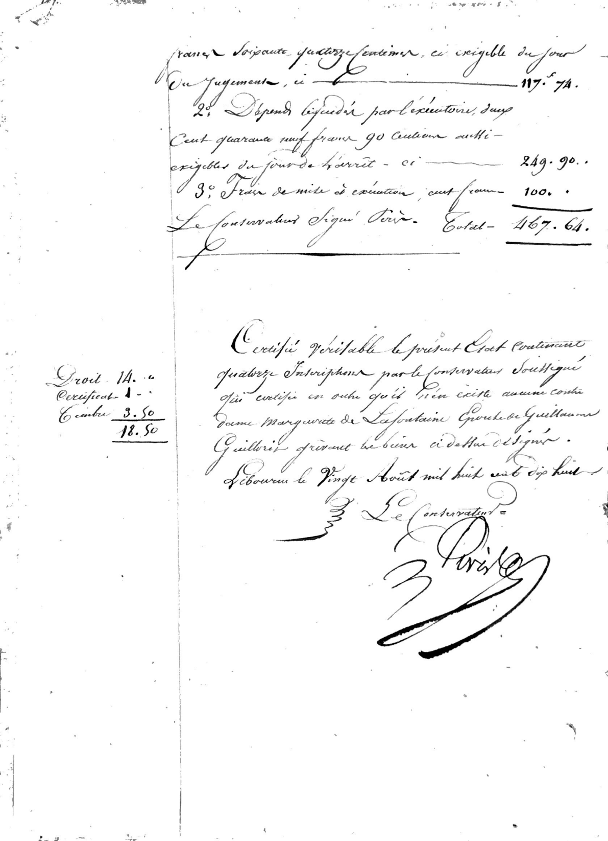 Certified Statement of Mortgages, Libourne (Guillorit Family), 1818 - Page 19