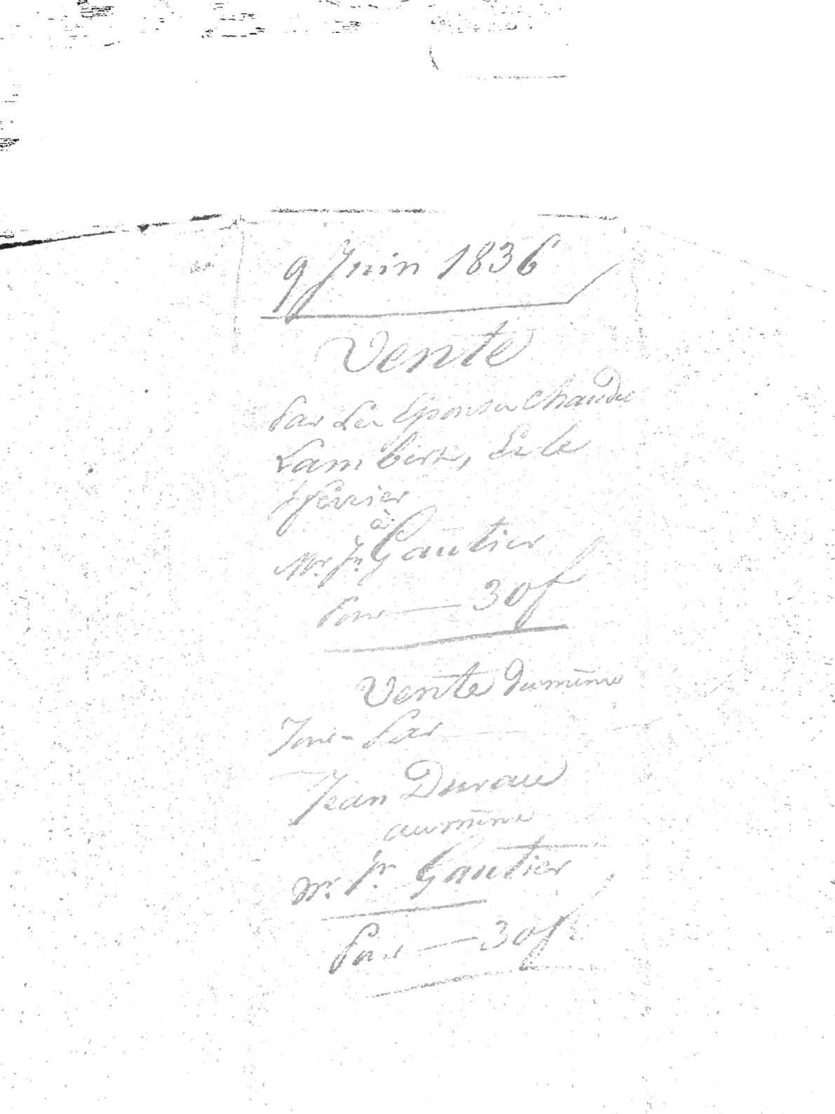 Two Deeds of Sale of Land to Jean Gautier, June 9, 1835 - Page 6