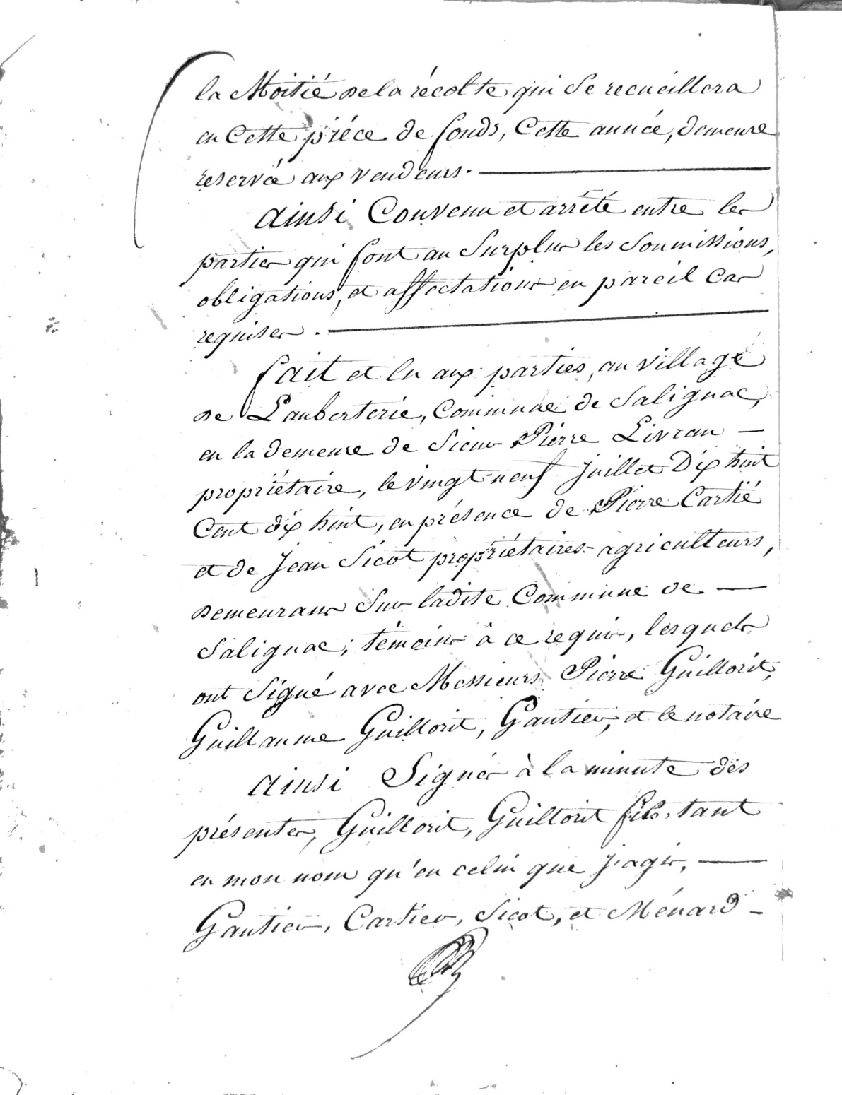 Act of Sale and Mortgage Registration (1818): Guillorit to Gautier - Page 9