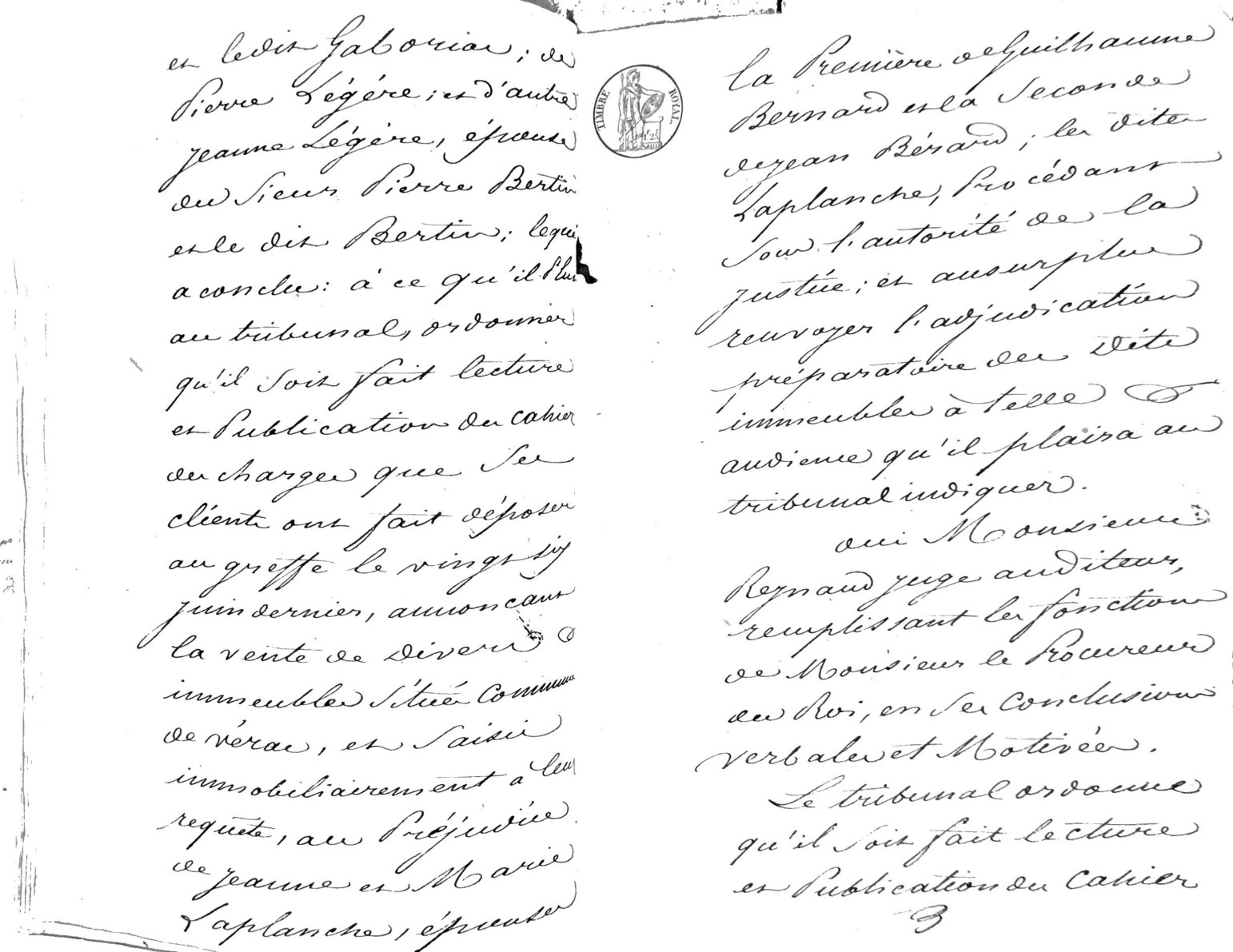 Adjudication of Real Estate Seizure: Légère Heirs vs Laplanche (1829)
