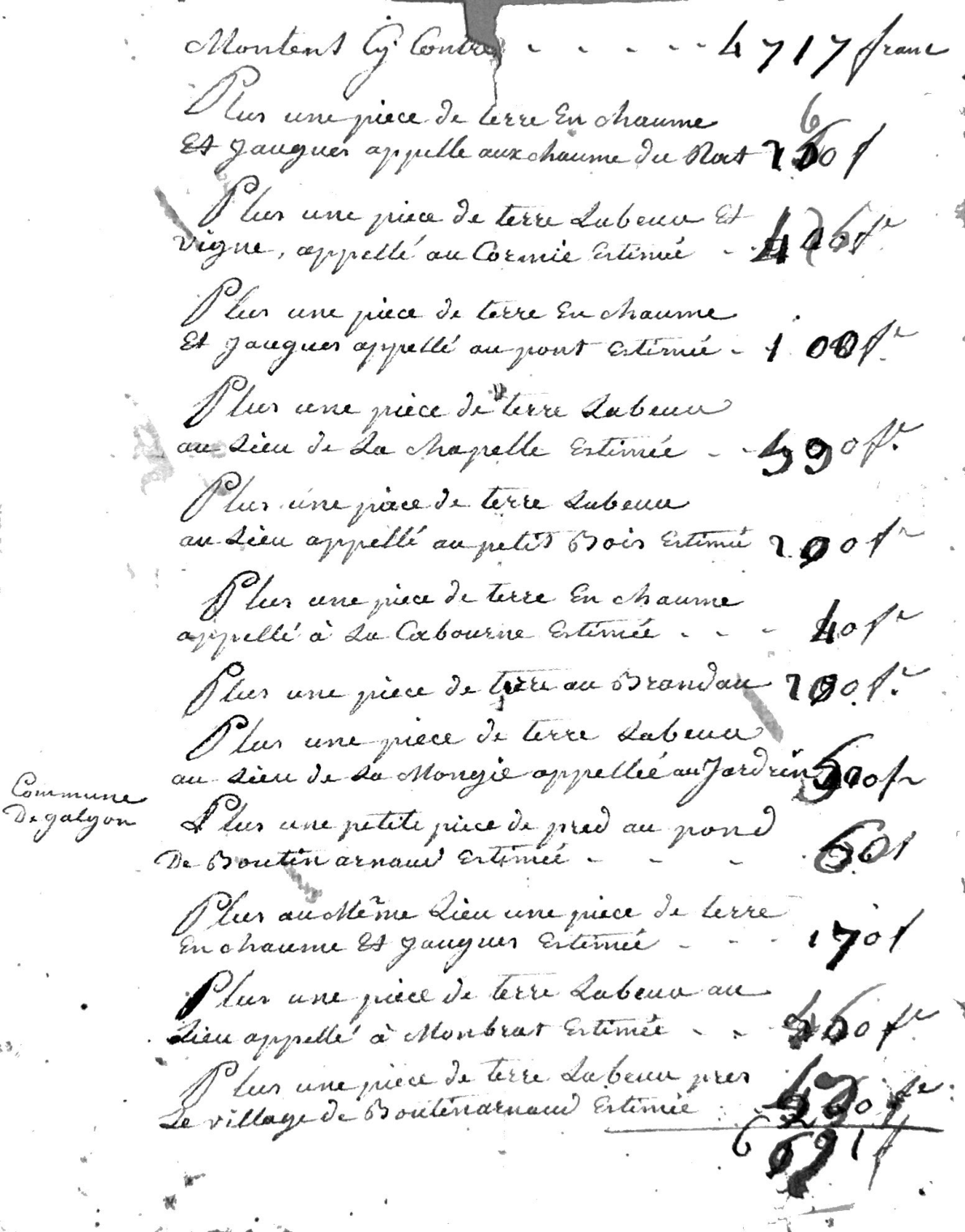 Estate Inventory and Partition of Pierre Gautier, Soldier of the Republic (Year 11-13) - Page 4