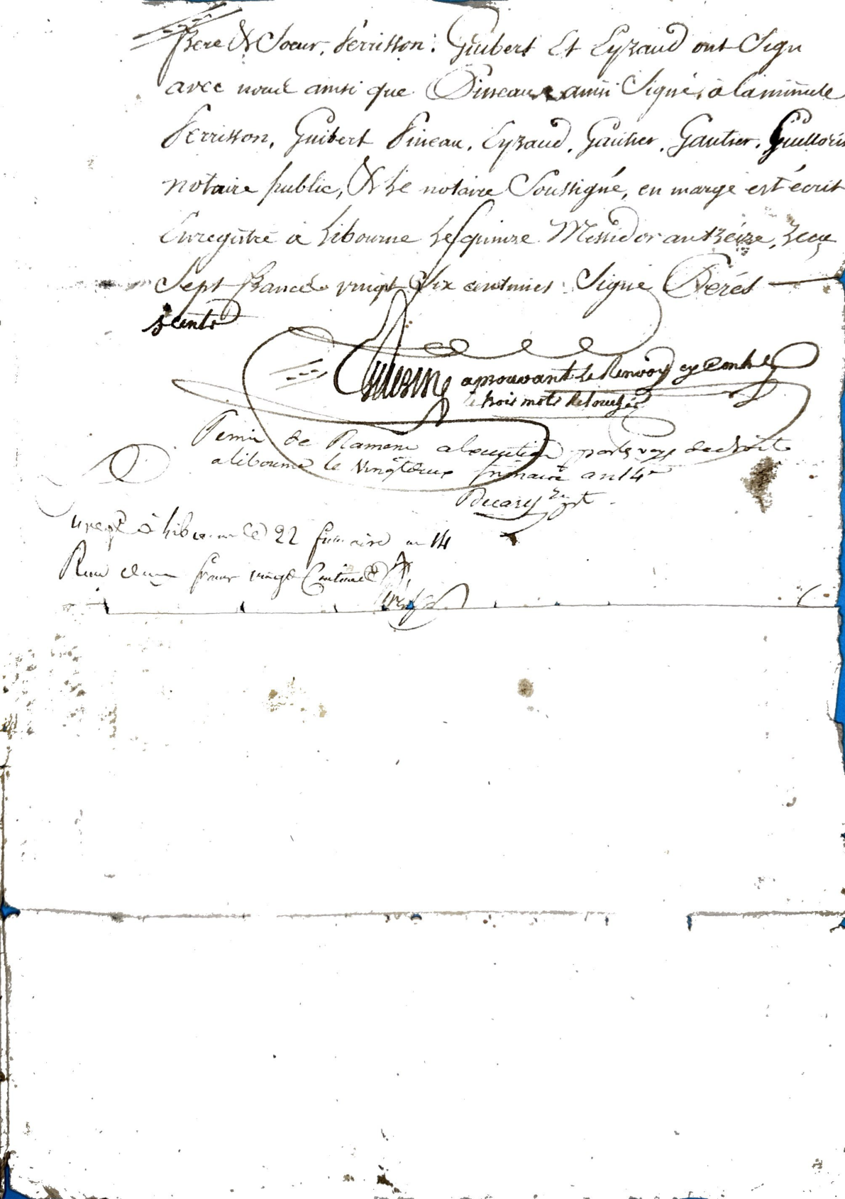 Estate Inventory and Partition of Pierre Gautier, Soldier of the Republic (Year 11-13) - Page 12