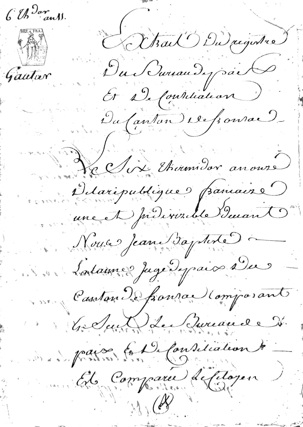 Estate Inventory and Partition of Pierre Gautier, Soldier of the Republic (Year 11-13) - Page 13