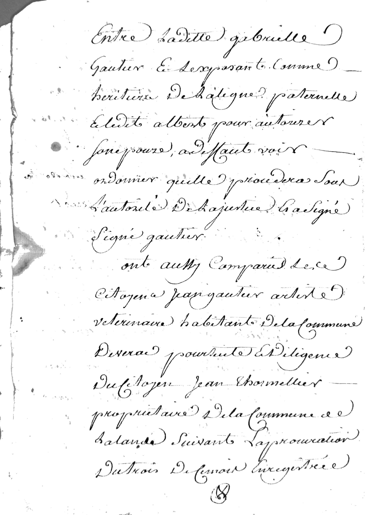 Estate Inventory and Partition of Pierre Gautier, Soldier of the Republic (Year 11-13) - Page 16