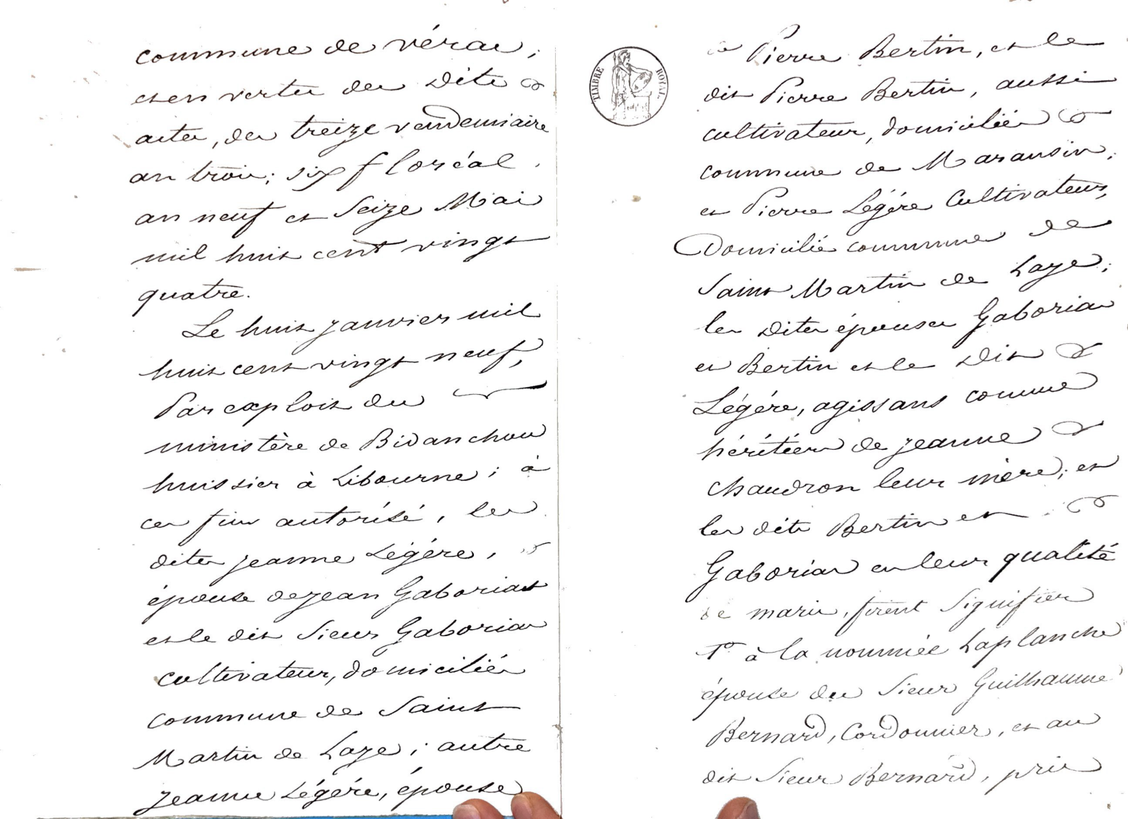 1829 Cahier des Charges and Seizure of Laplanche Estate