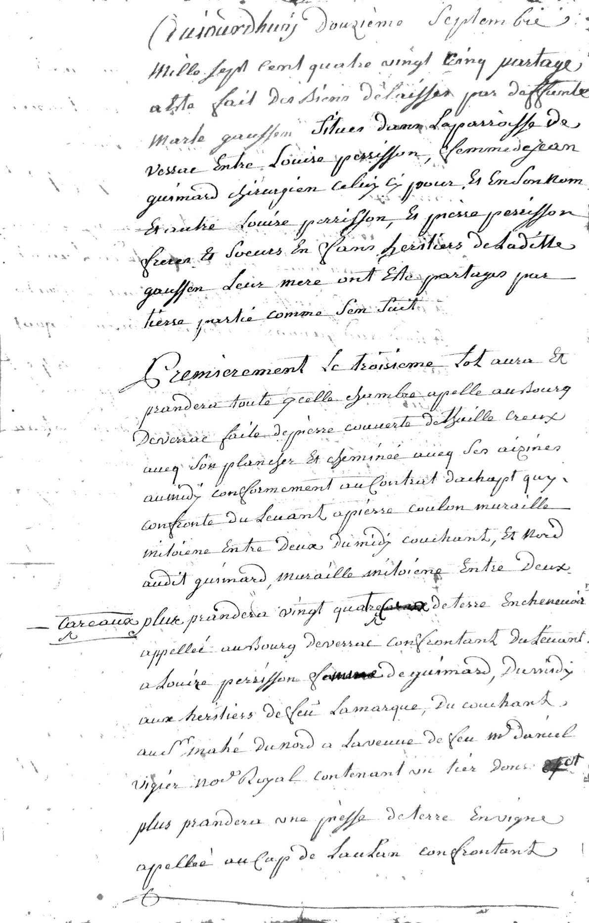 1785 Inheritance Division of Marthe Gaussen's Estate in Verrac - Page 2