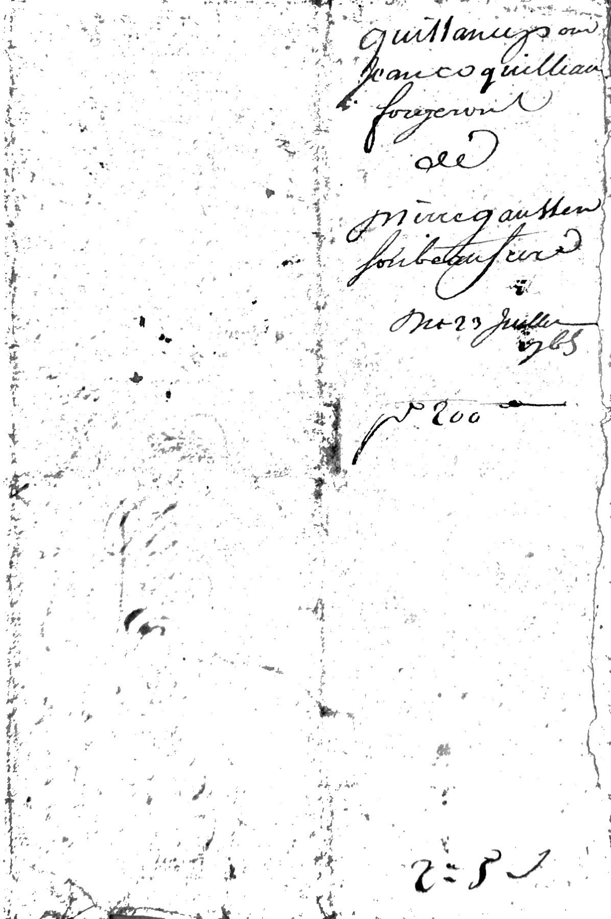 Receipt of Inheritance Payment between Gaussen and Coquillaud (1765) - Page 5