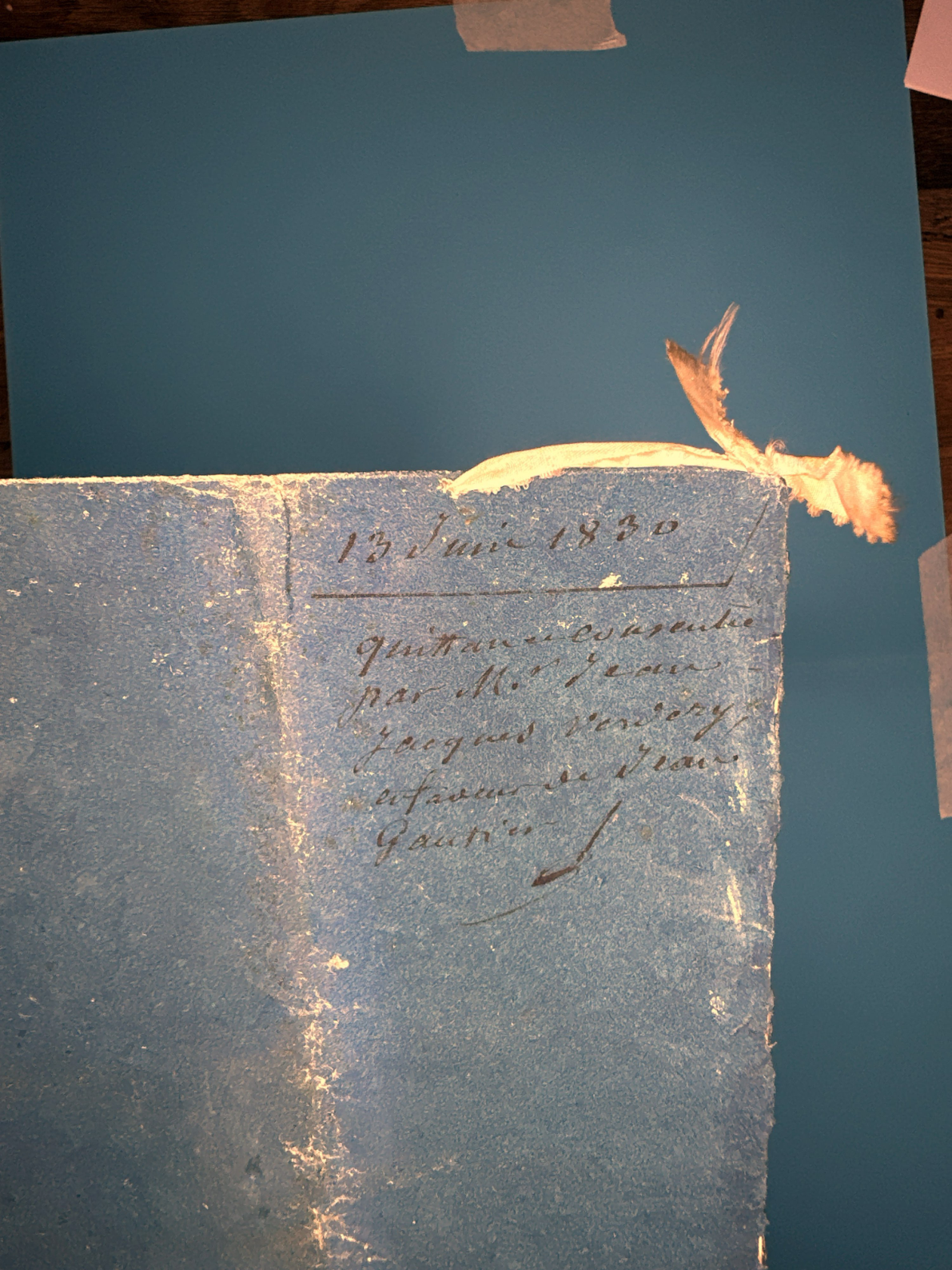 1830 Notarial Receipt and Mortgage Cancellation (Gironde, France)