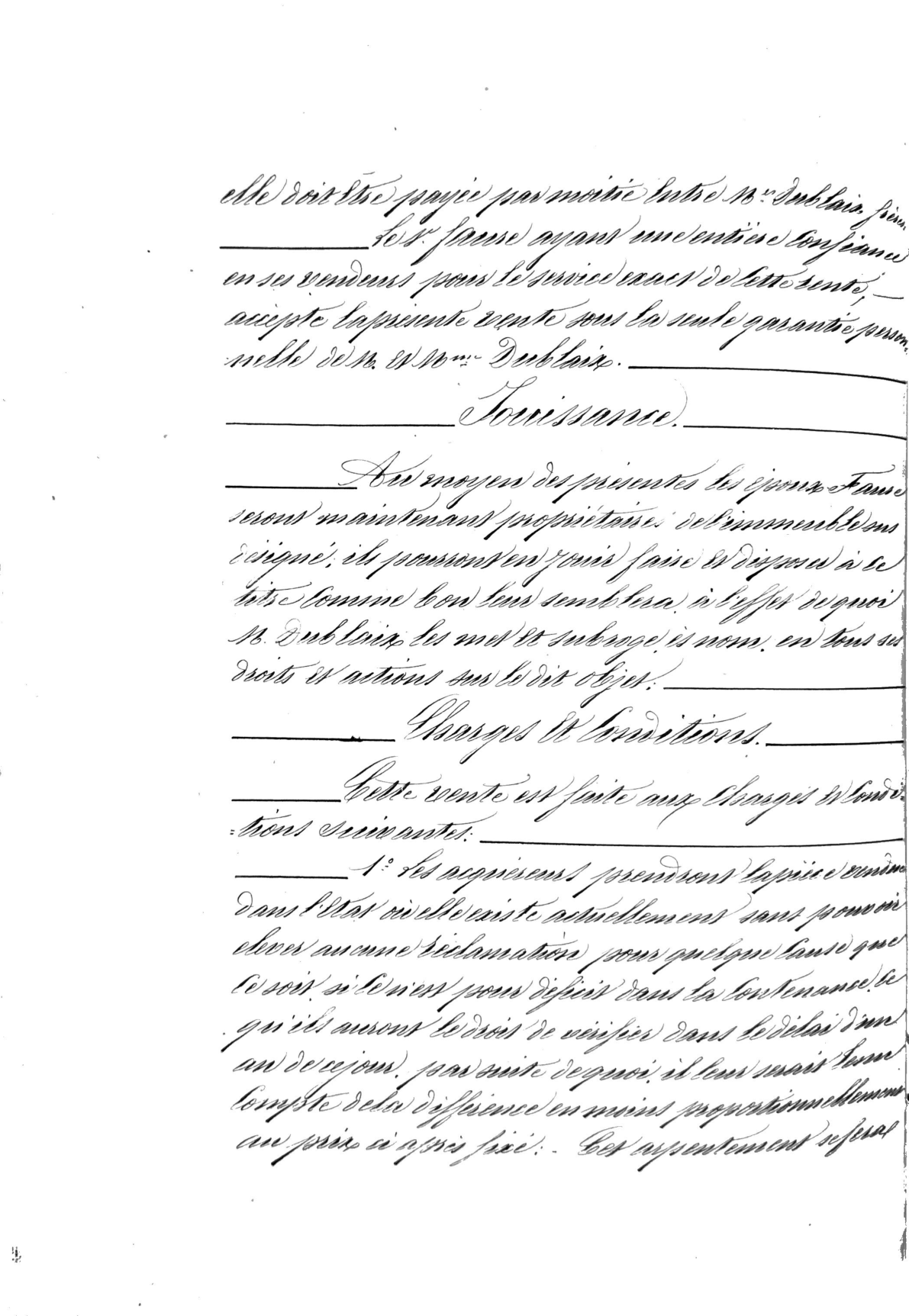 1863 Deed of Sale between Dublaix and Faure families - Page 5